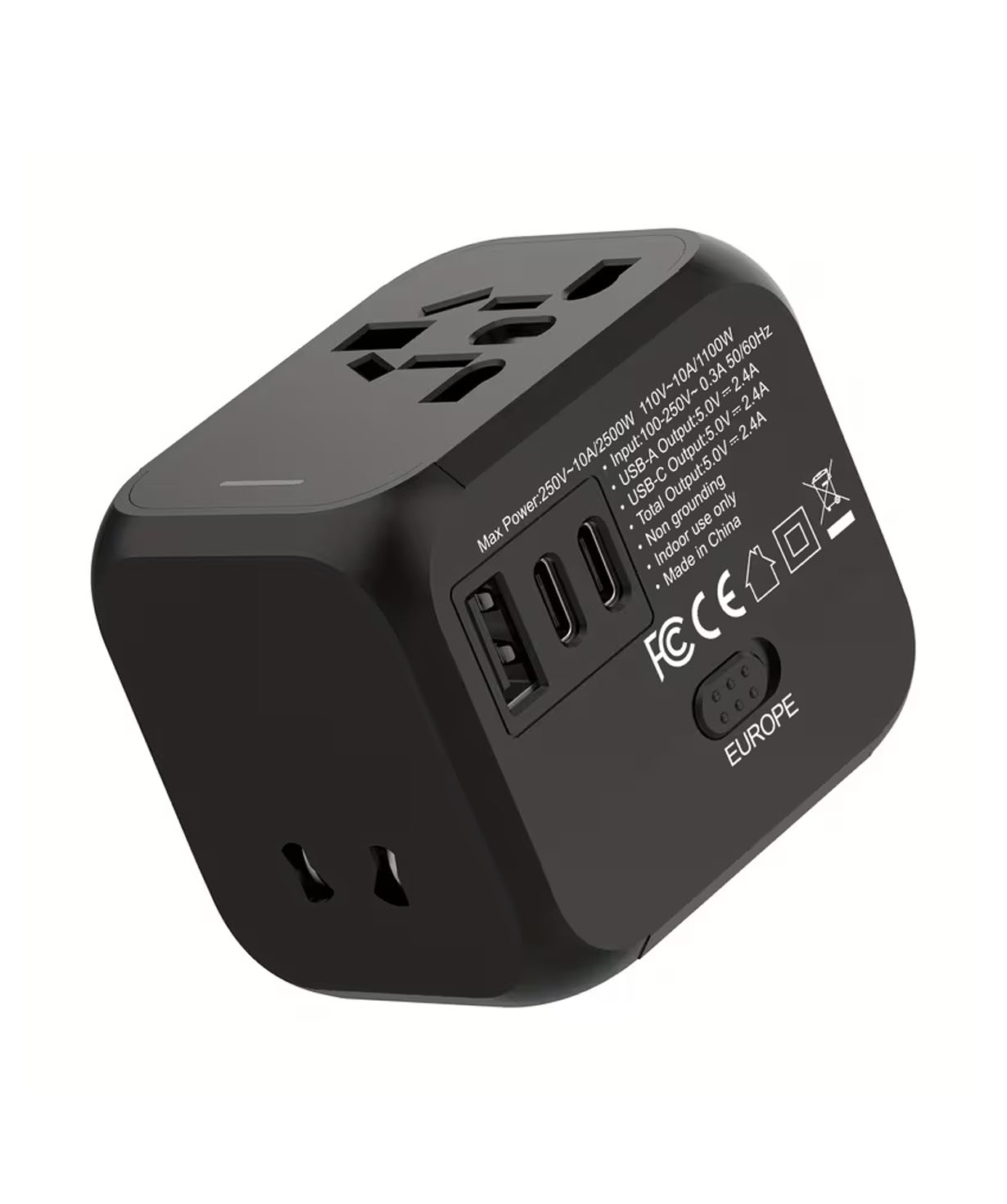 Ճամփորդական փոխարկիչ №314 (US, AUS, UK, EU, USB, USB Type C)