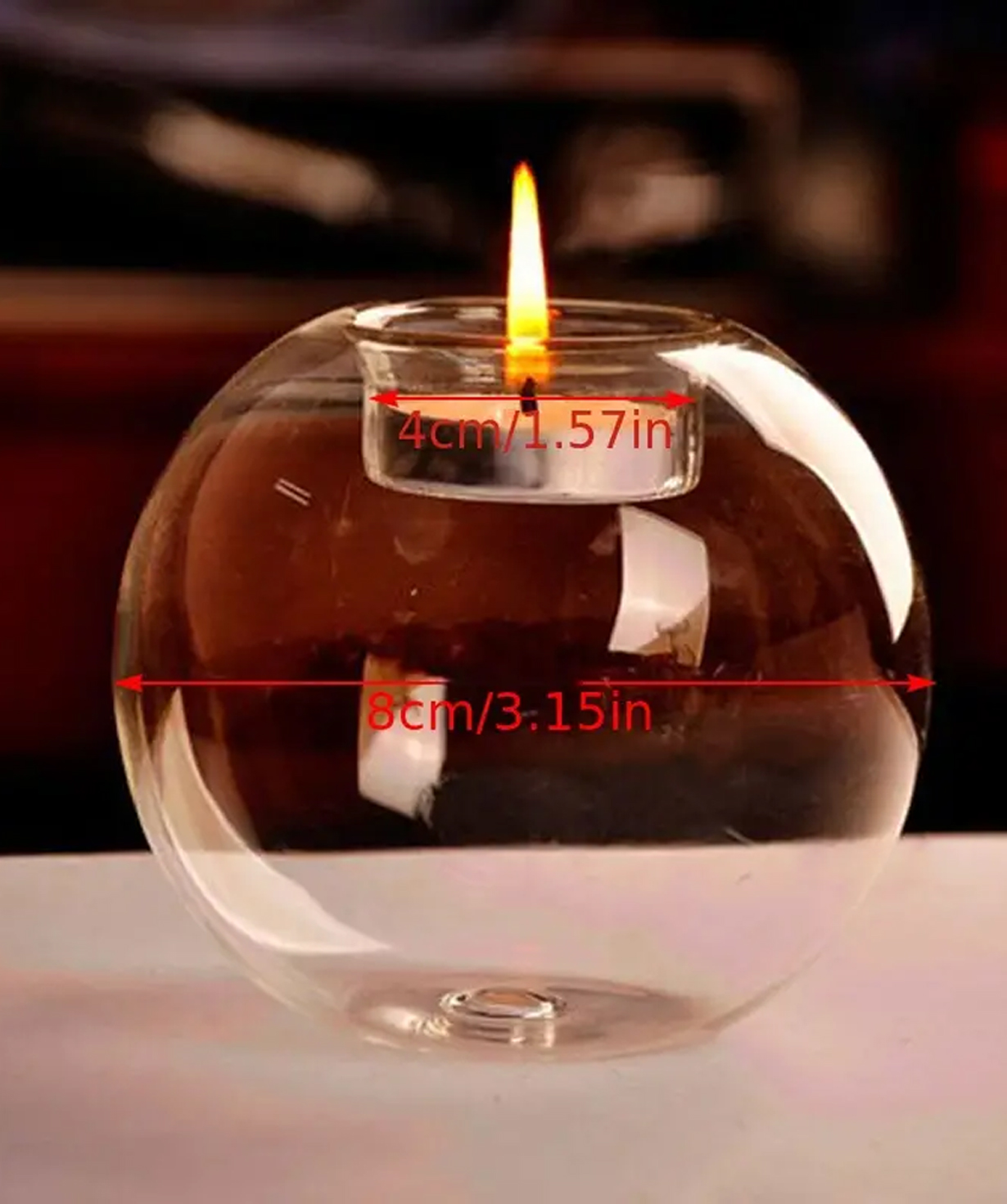 Glass candle holder «Gift Store» Elegant