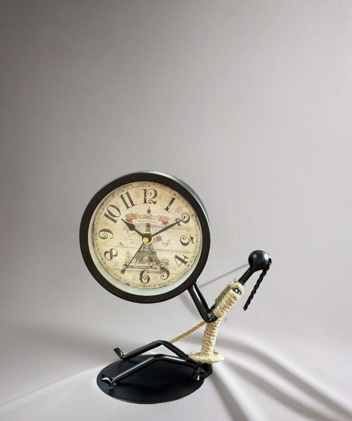 Table clock «Moonlight» Holding Time, black