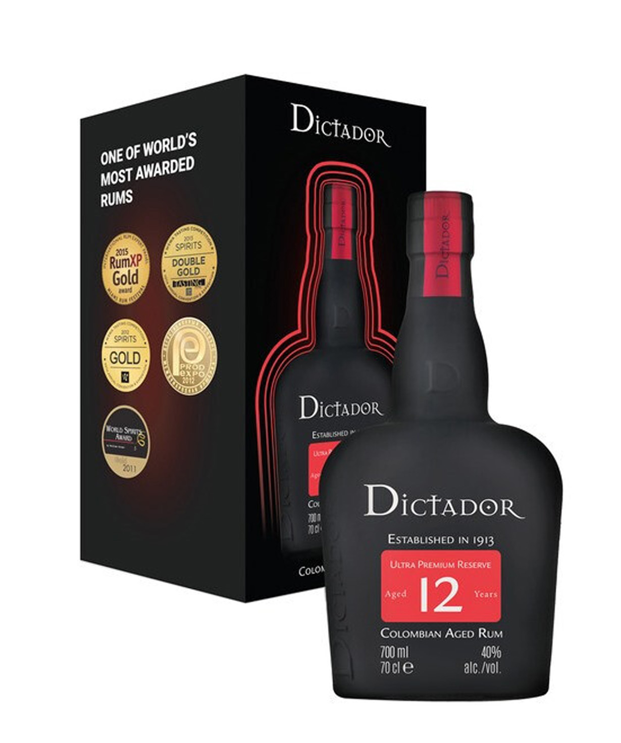 Rum `Dictador` 12 years old 0.7l