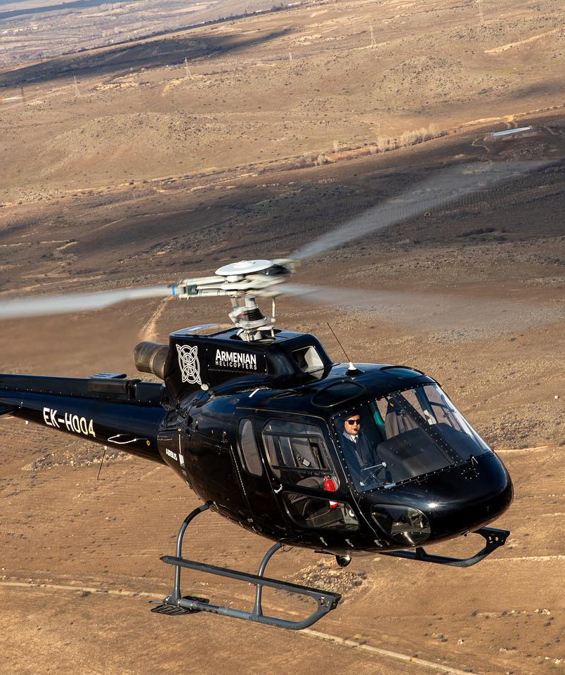 Helicopter tour «Armenian Helicopters» Ohanavan-Saghmosavank-Alphabet Park-Amberd (1 stop), 1-4 people