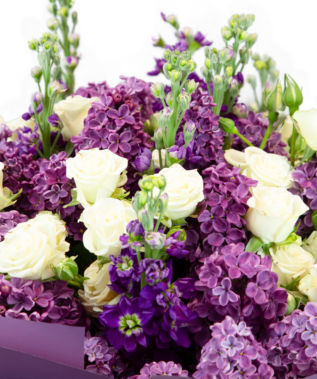 Bouquet ''Edessa'' with spray roses and lilac