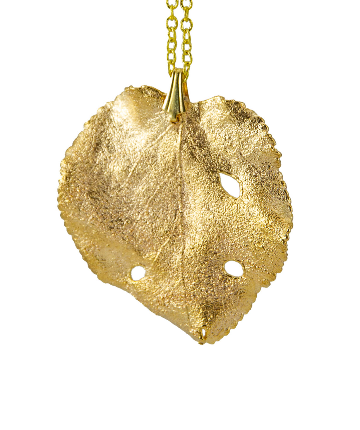 Pendant `CopperRight` apricot leaf