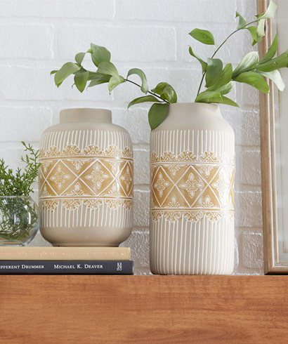 Set of vases «Ashley Home» beige, 2 pcs