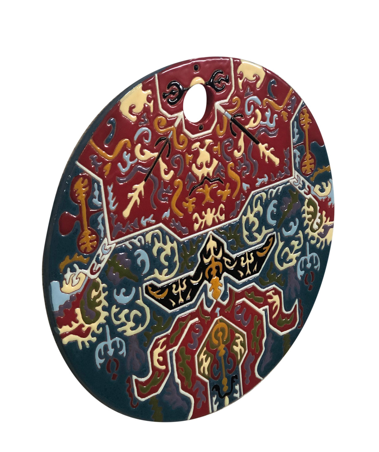 Serving plate `ManeTiles` decorative, ceramic №7
