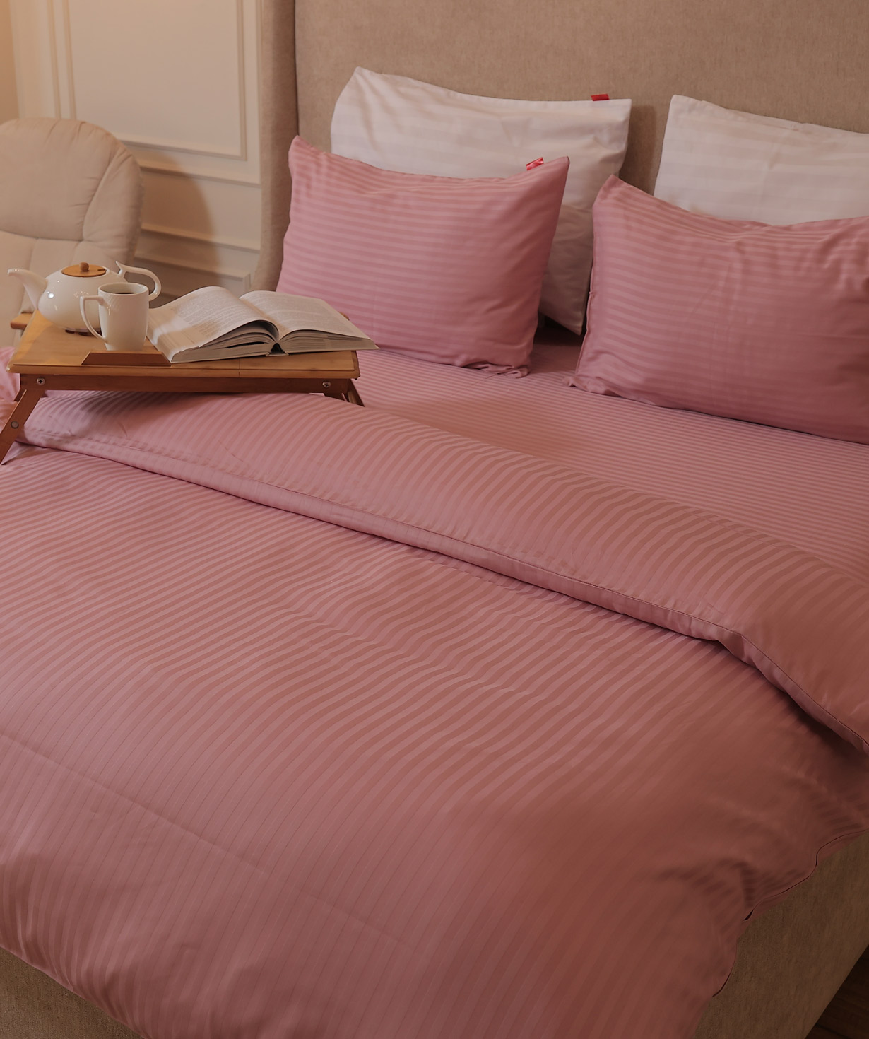 Bedding set «Jasmine Home» 1.5 size, pink