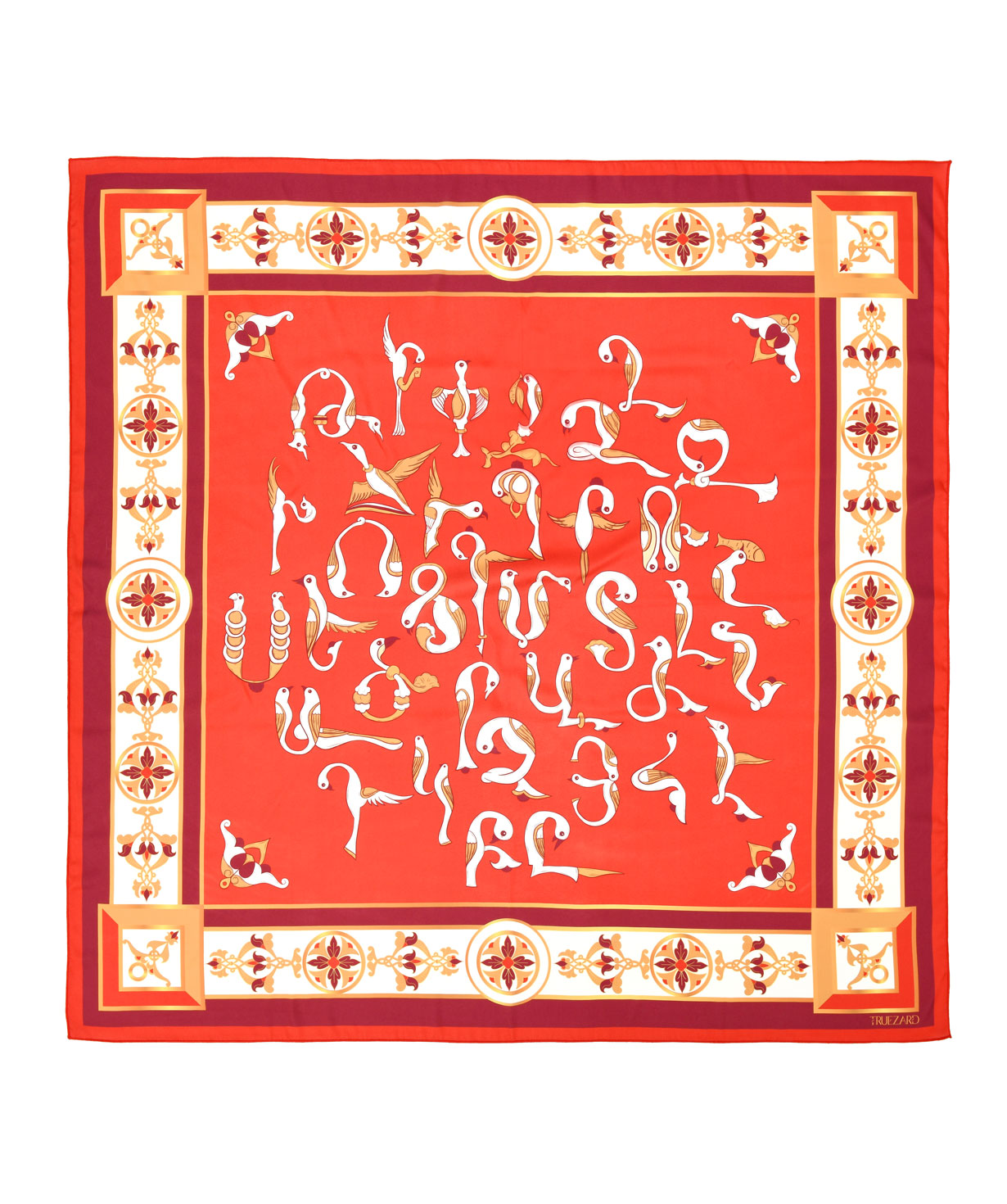 Scarf `Mashtotsyan` Red ornament