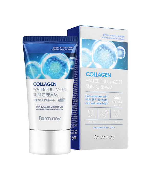 Sunscreen «Farm Stay» Collagen Full Moist, SPF 50+, 50 g