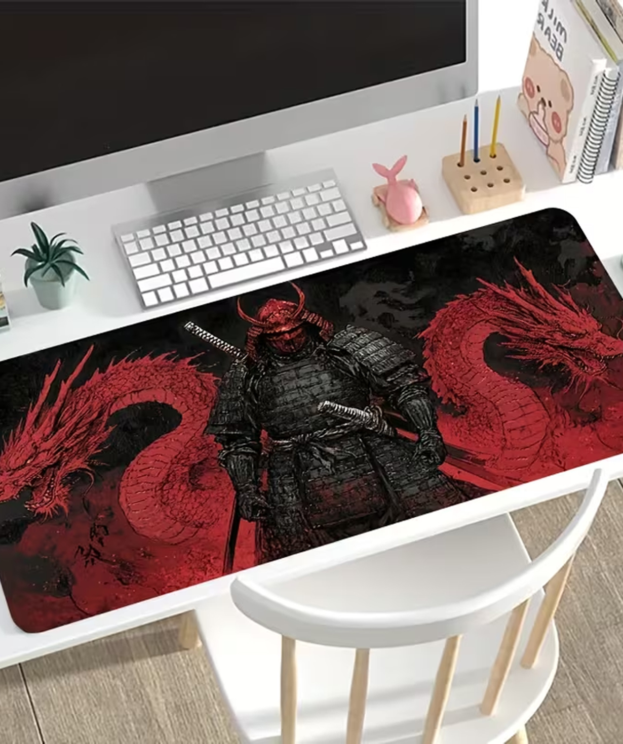 Коврик для мыши «Чёрный самурай» игровой, №405 40x90 cm