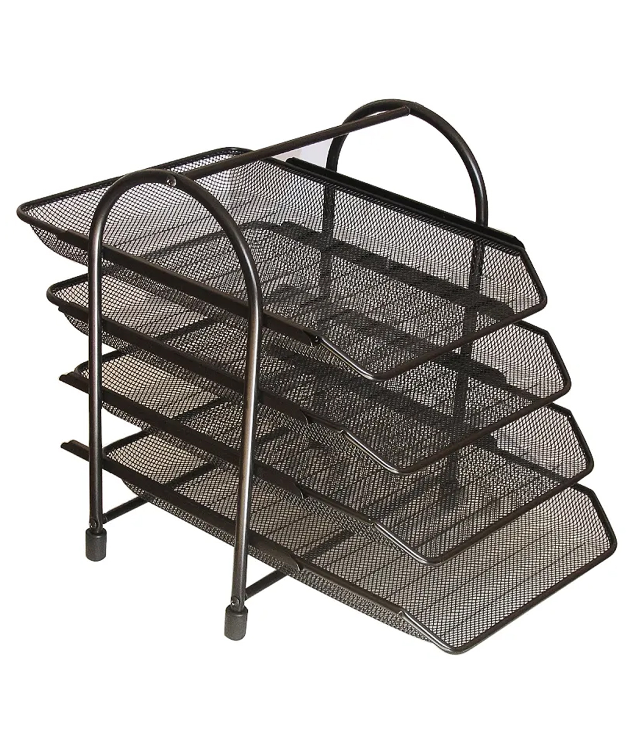 Paper tray, 4 sections, metallic