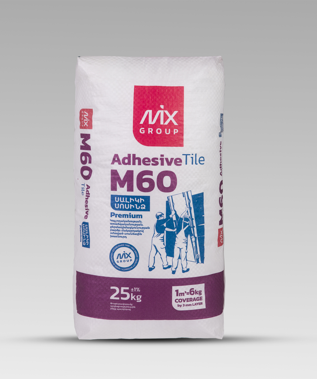 Tile adhesive «M60» Premium, 25 kg