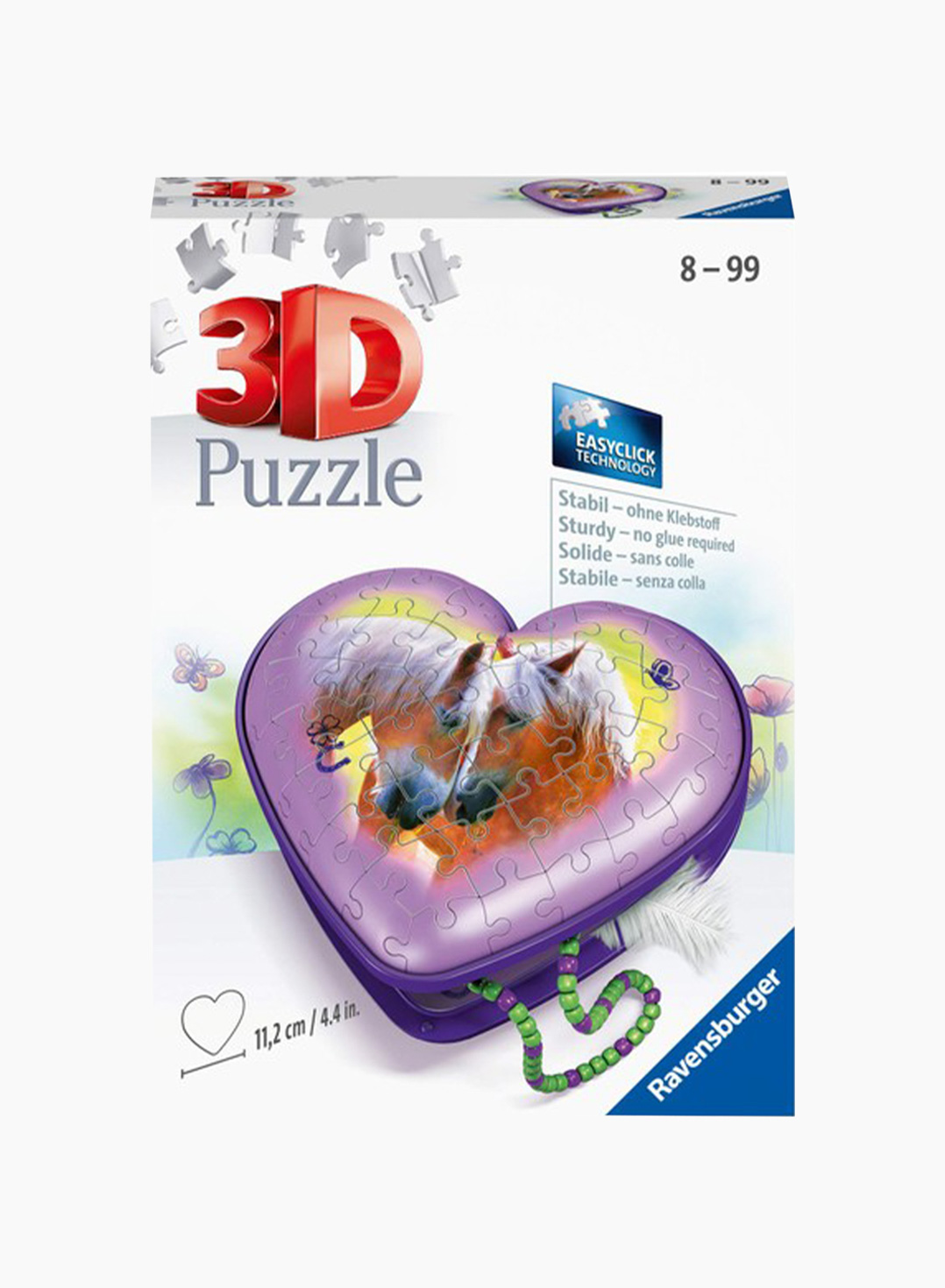 Ravensburger 3D Puzzle Heart box Horses 54p
