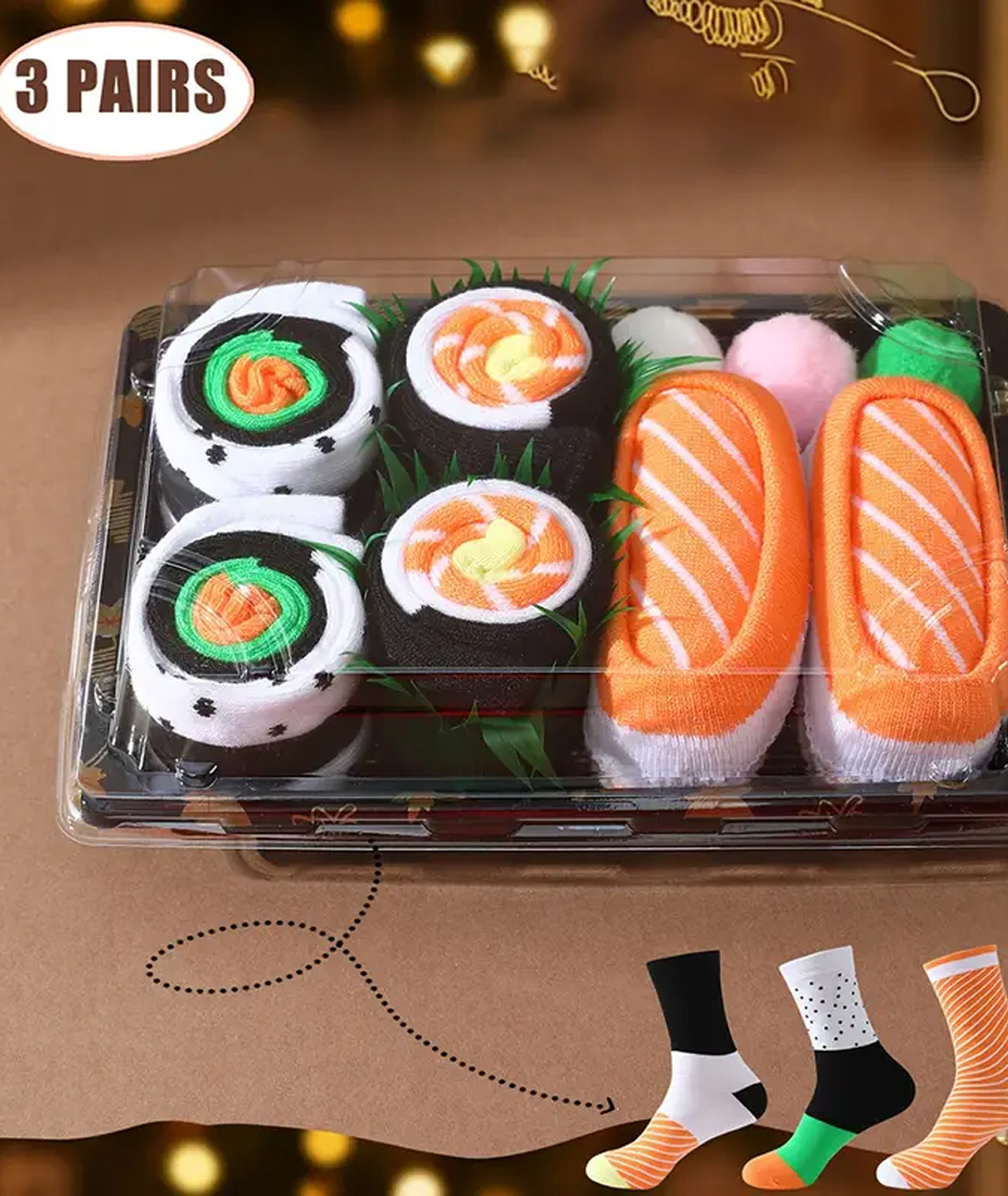 Носки «Gift Store» Sushi, 3 пары №127