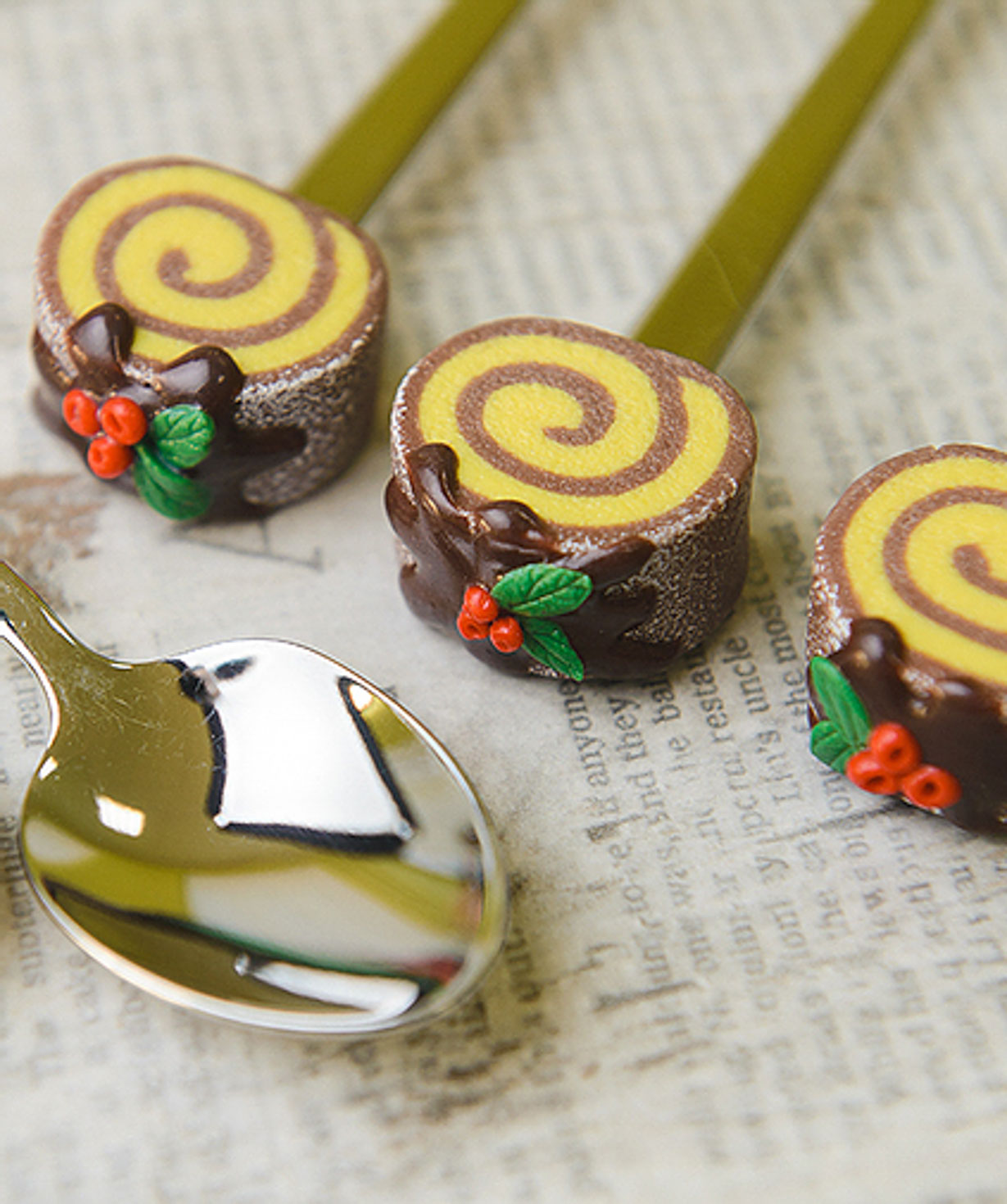Spoon «Bonasens» chocolate roll, decorative