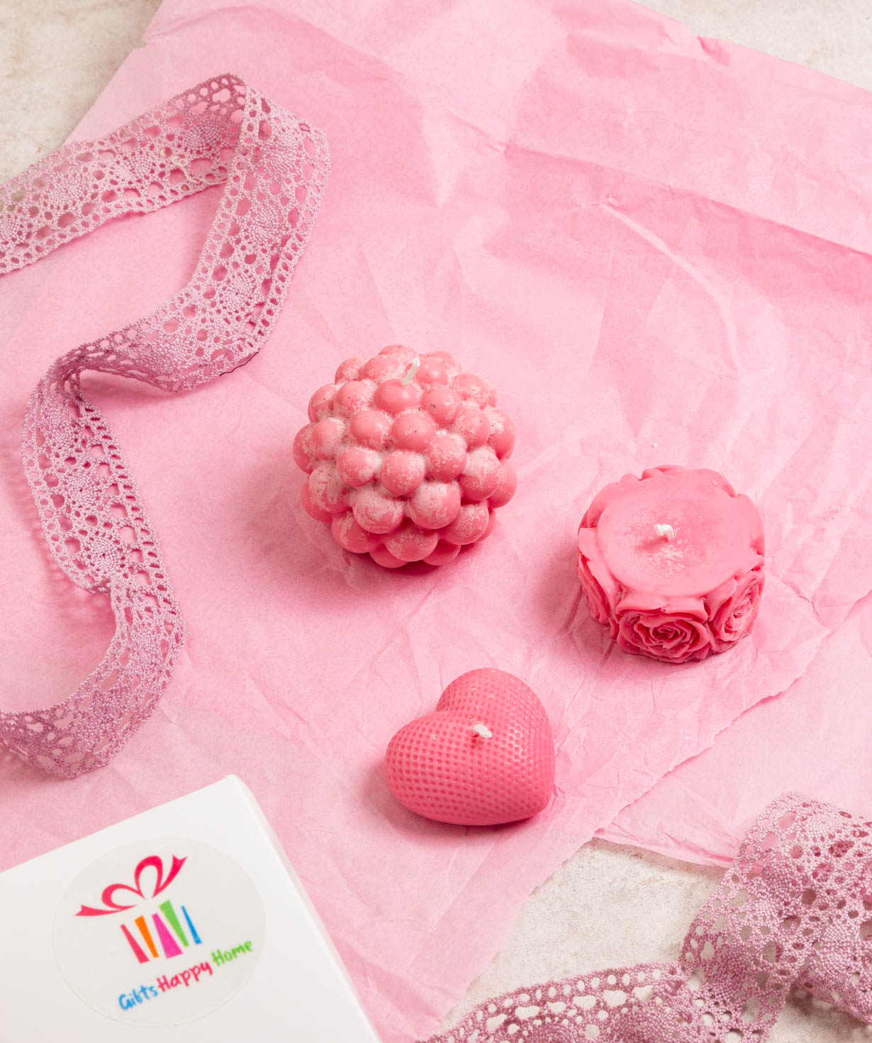 Candle set «Pink Collection»