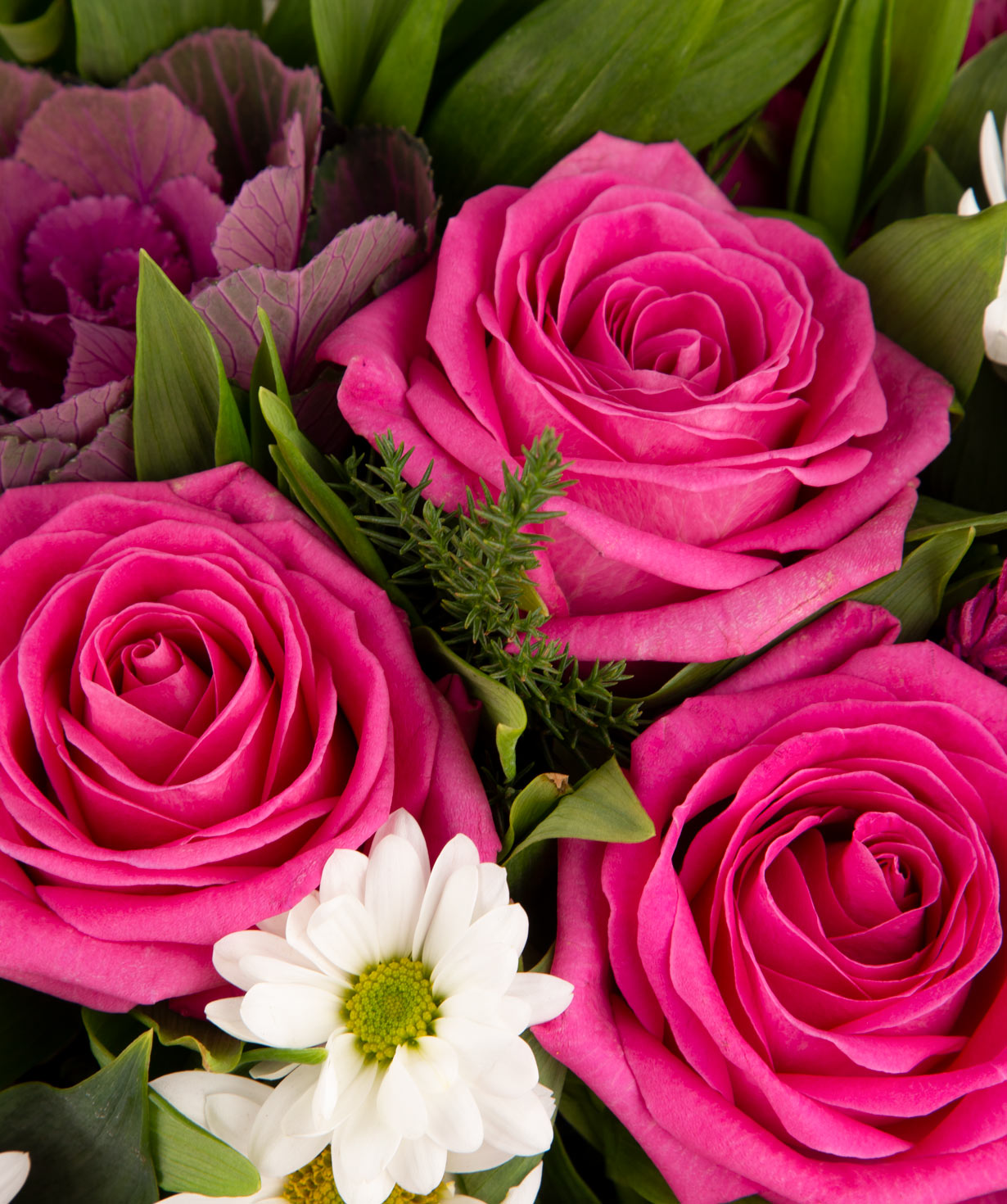 Ծաղկեփունջ «Մորշին» վարդերով և ալստրոմերիաներով