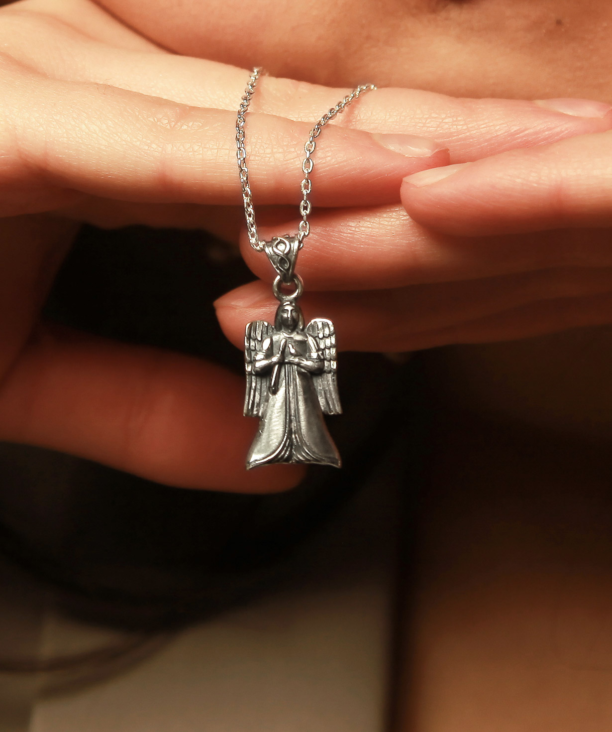 Necklace ''Shushi angel girl'' silver