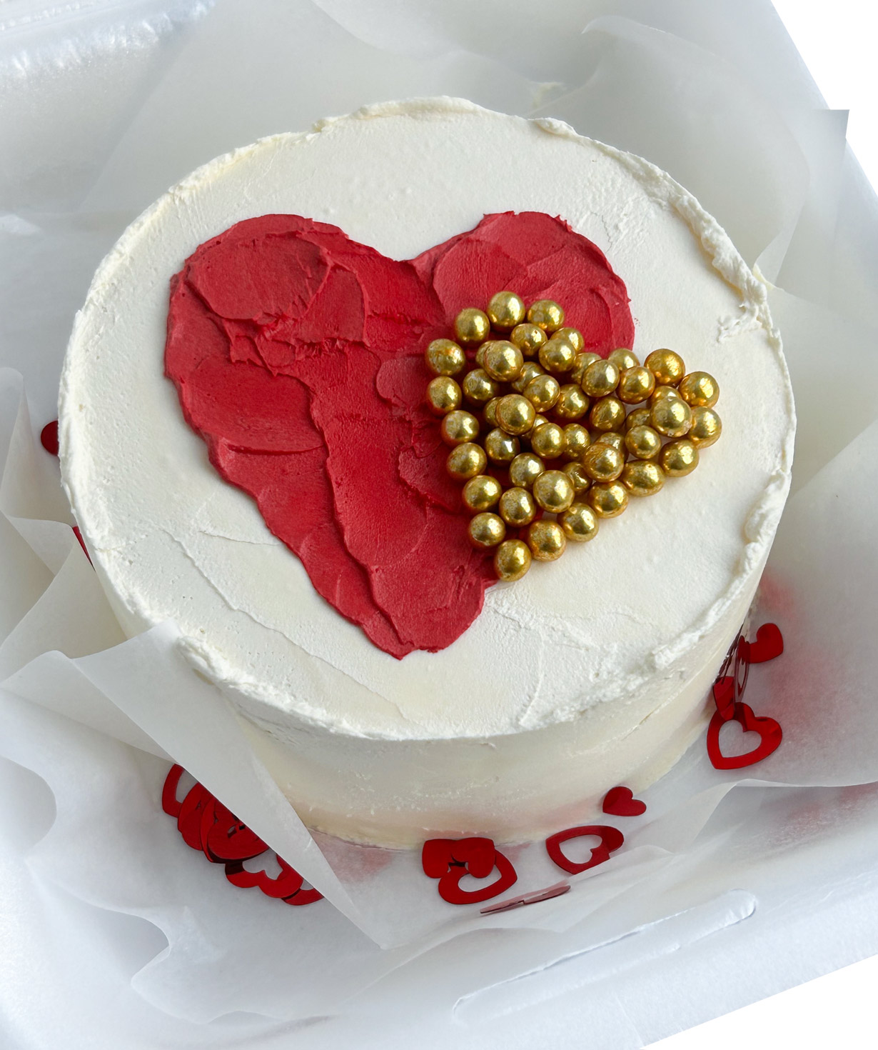 Bento cake «LipLick» Golden heart