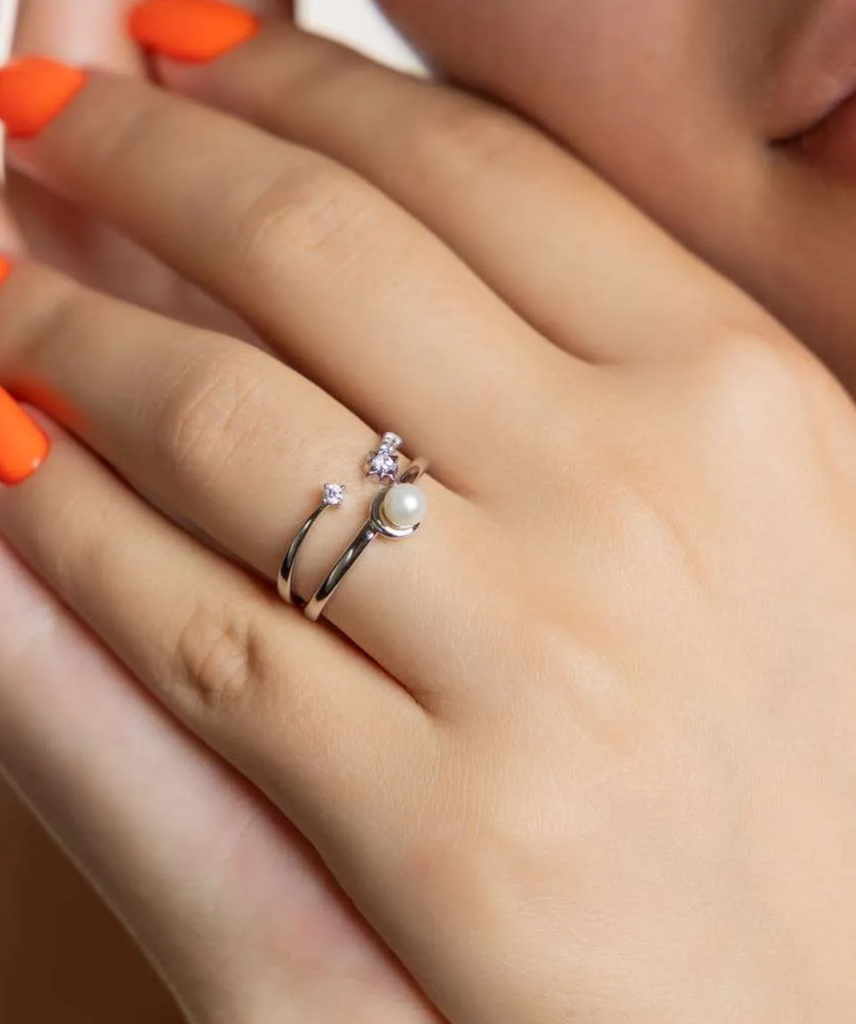 Silver ring «SiaMoods» SR166 17