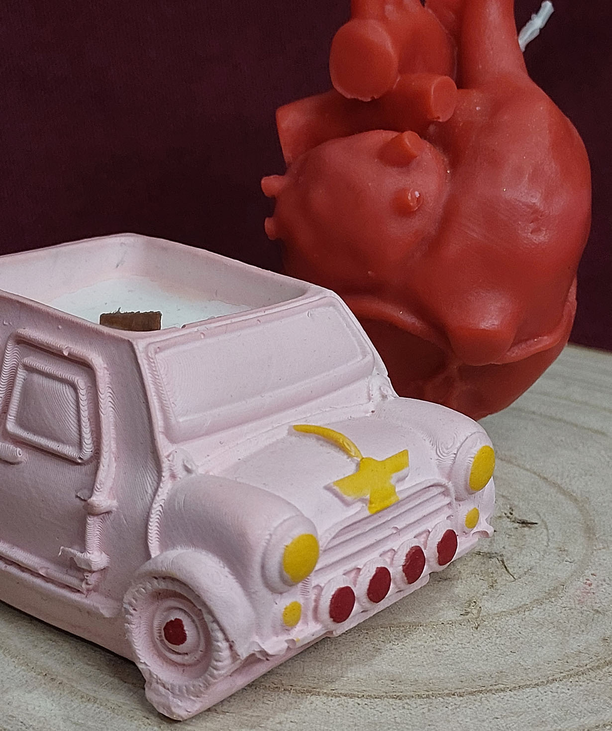 Набор свечей «Blue Moon» Машина моей мечты + Сердце, ароматизированные, №1