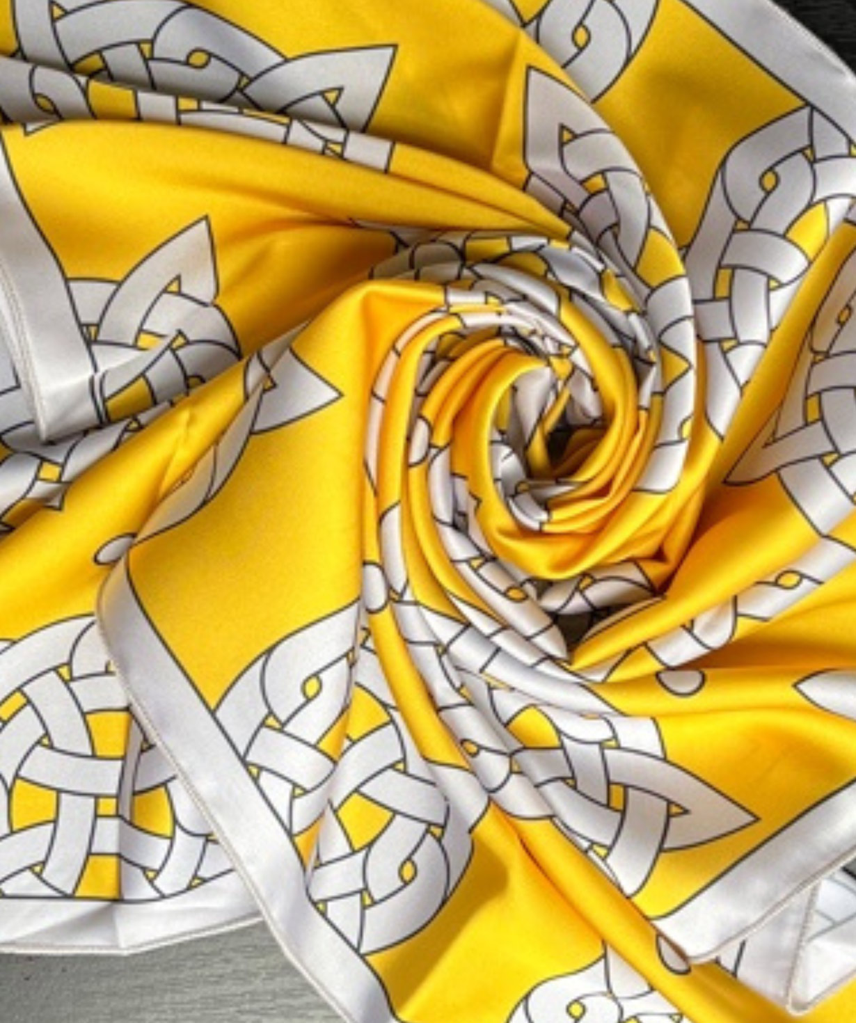 Silk scarf `3 dzook` with Armenian ornaments №14