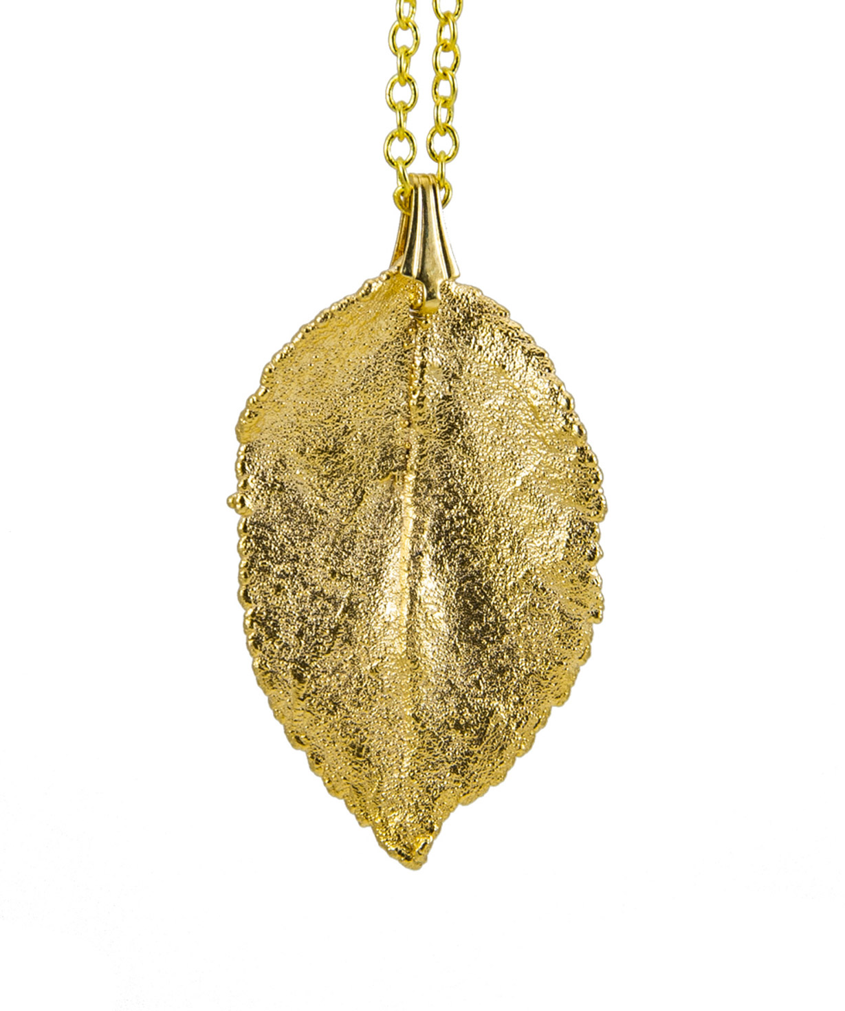 Pendant `CopperRight` plum leaf