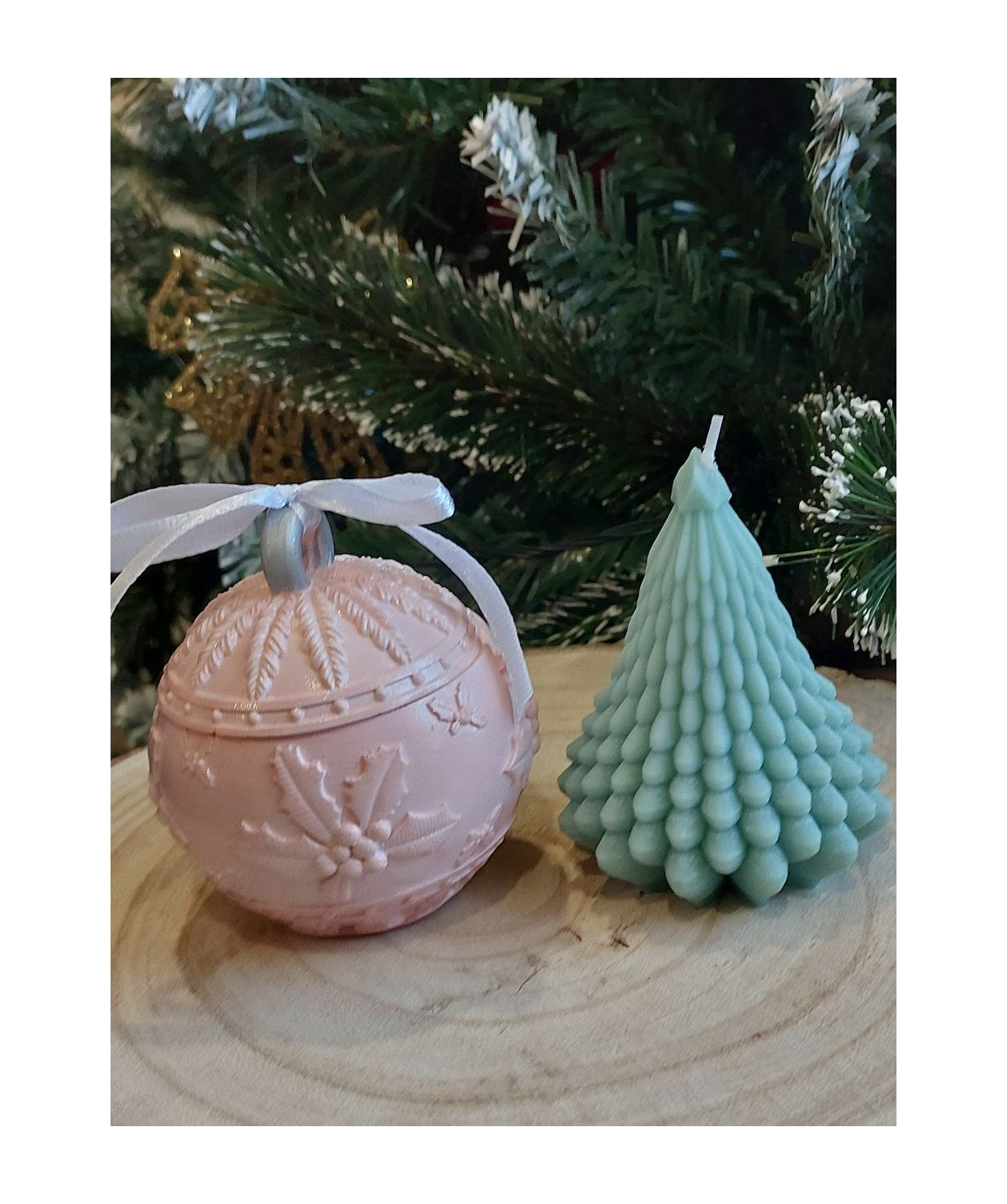 Свеча «Blue Moon» Рождественская елка + Игрушка