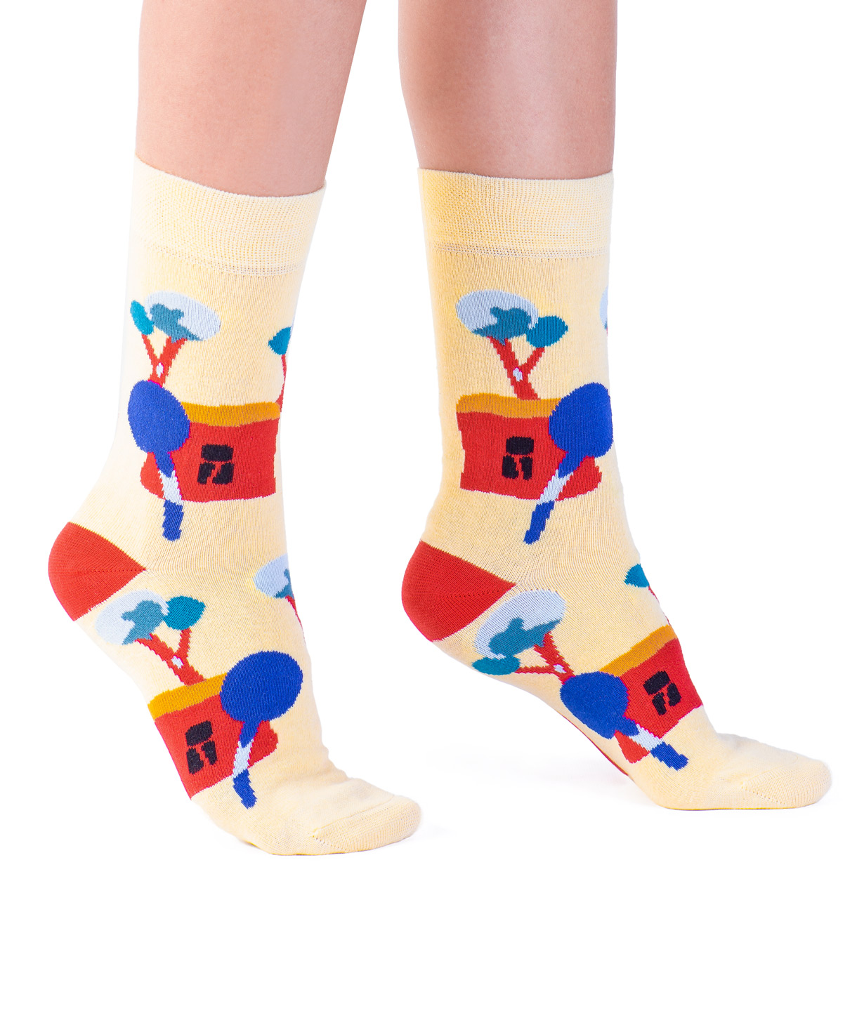 Носки `Art socks` с канвой `Тишина` желтый