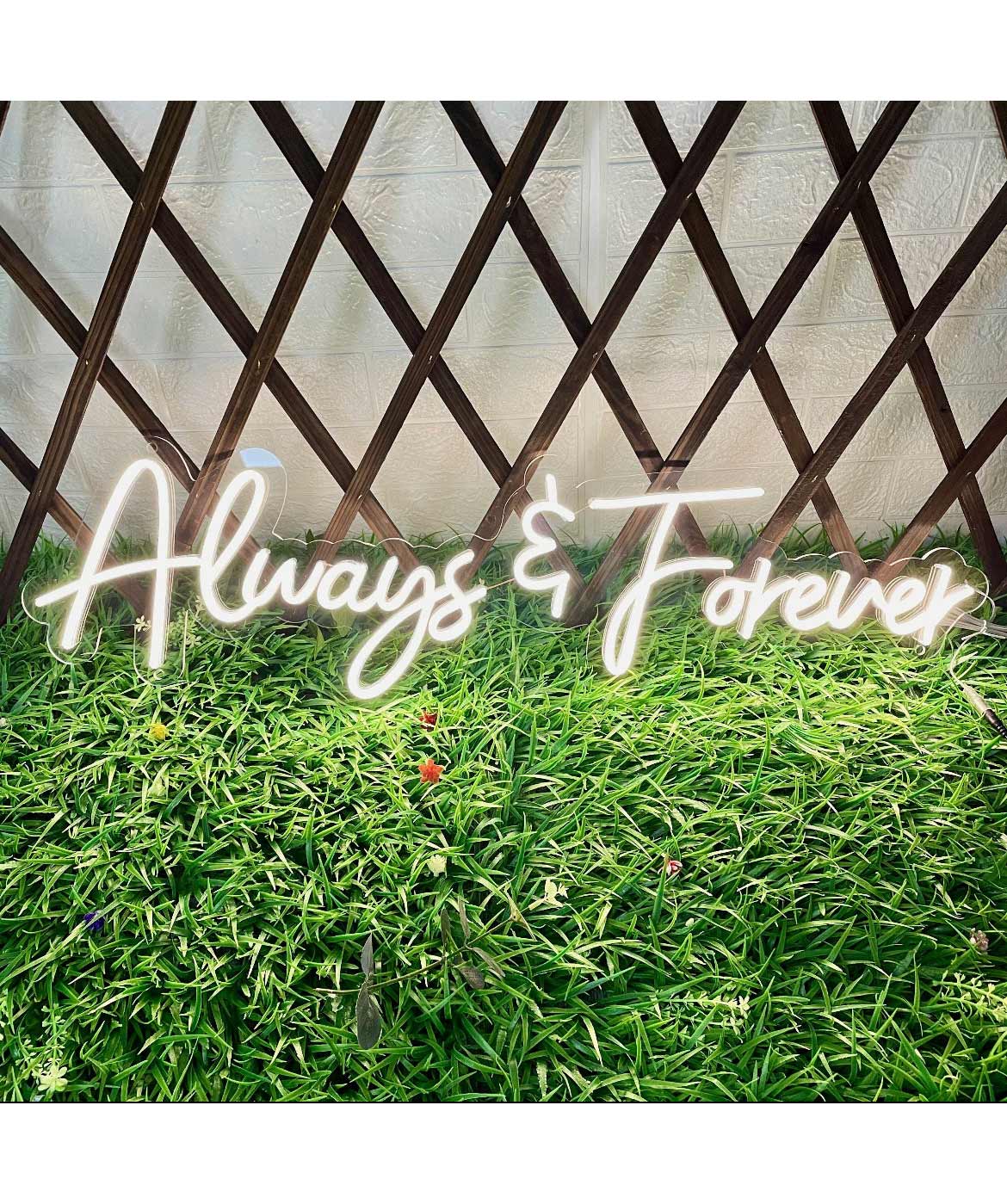 Неоная вывеска «ANeon» Always & Forever, 60 x 19 см