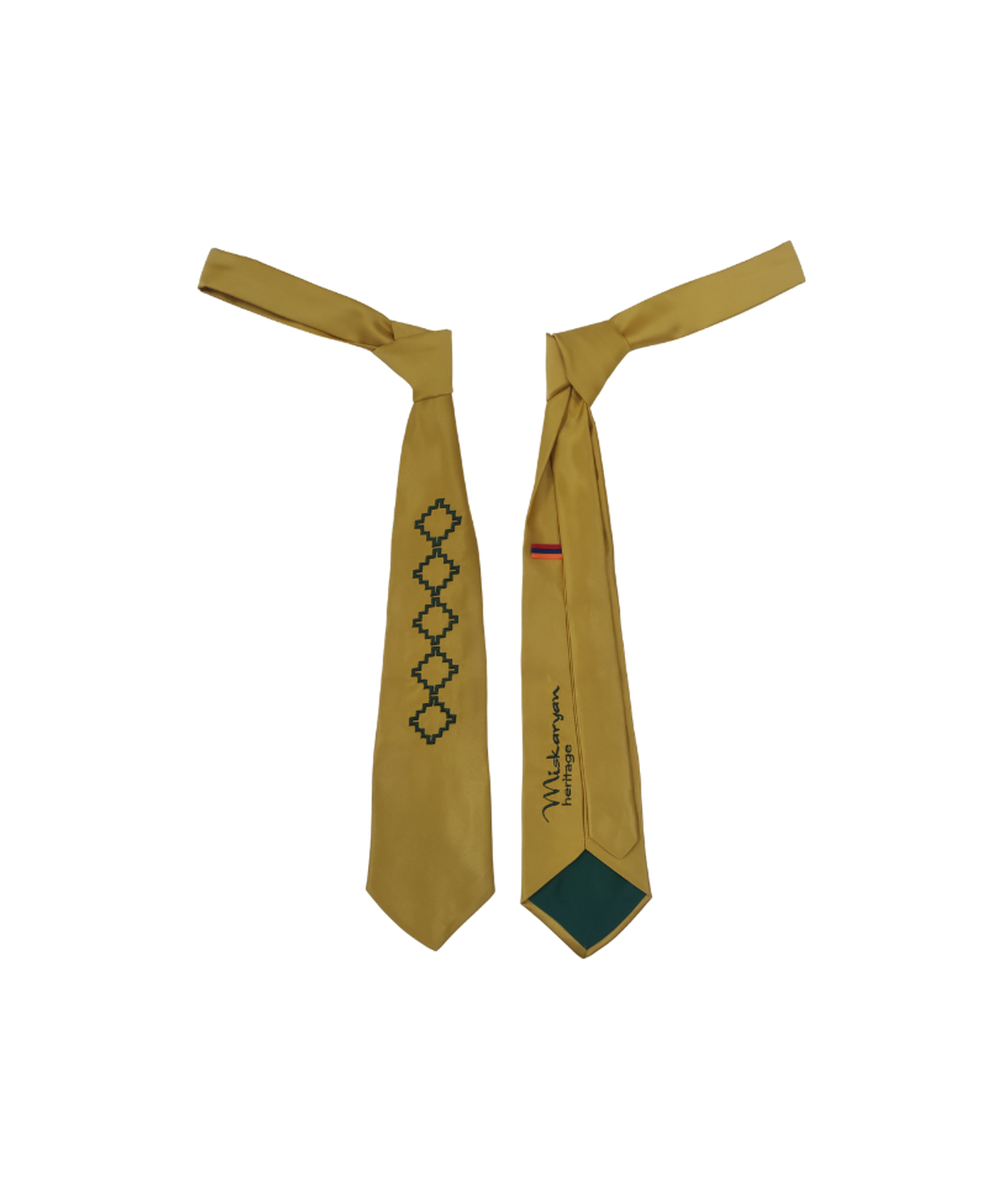Embroidered tie «Miskaryan Heritage» Armenian carpet pattern, 6-2