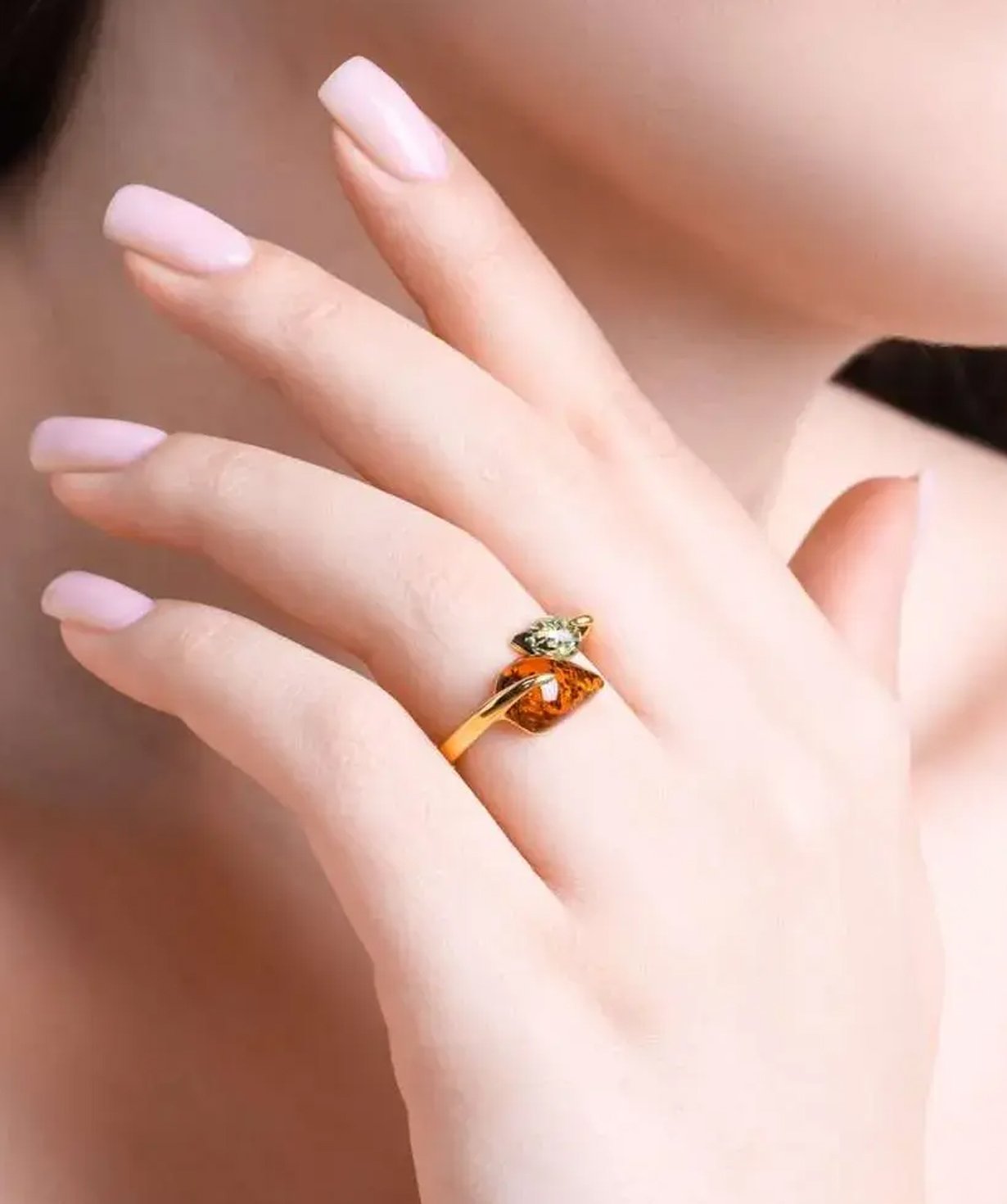 Silver ring «SiaMoods» SR113GP 18
