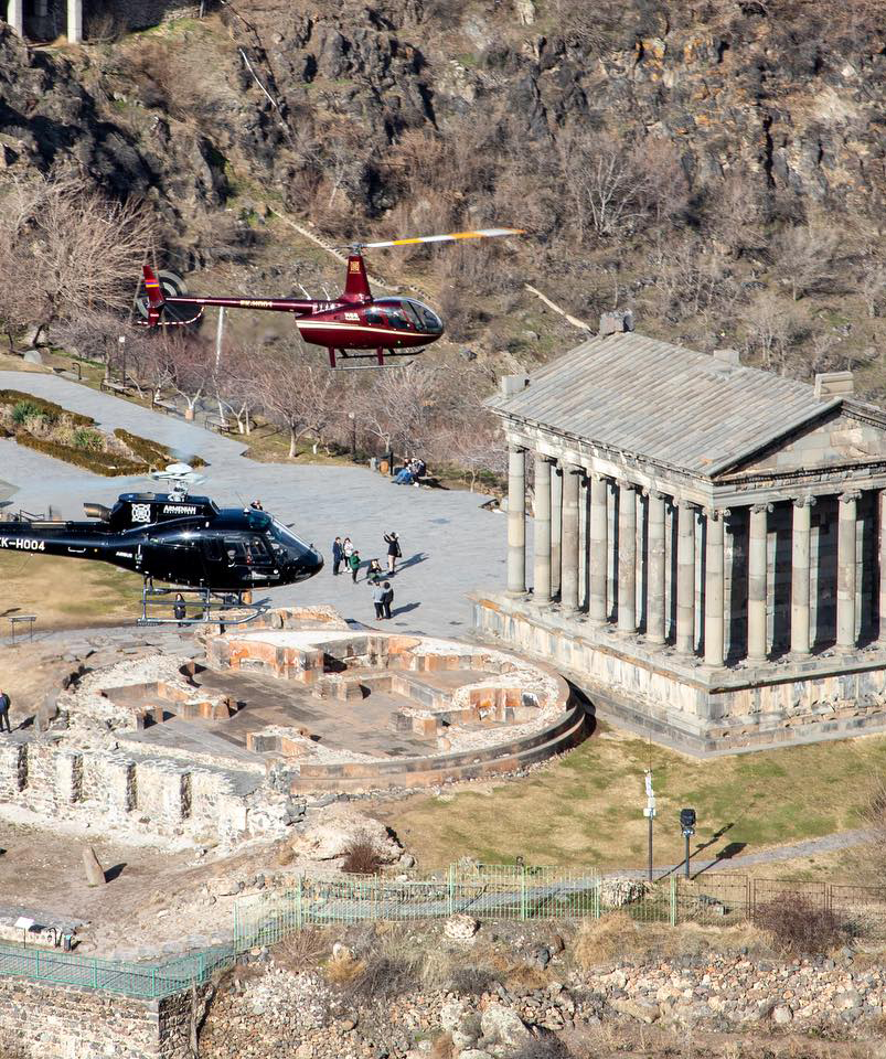 Тур на вертолете «Armenian Helicopters» Ереван-Азатское водохранилище- Гарни (1 остановка), 1-4 человека