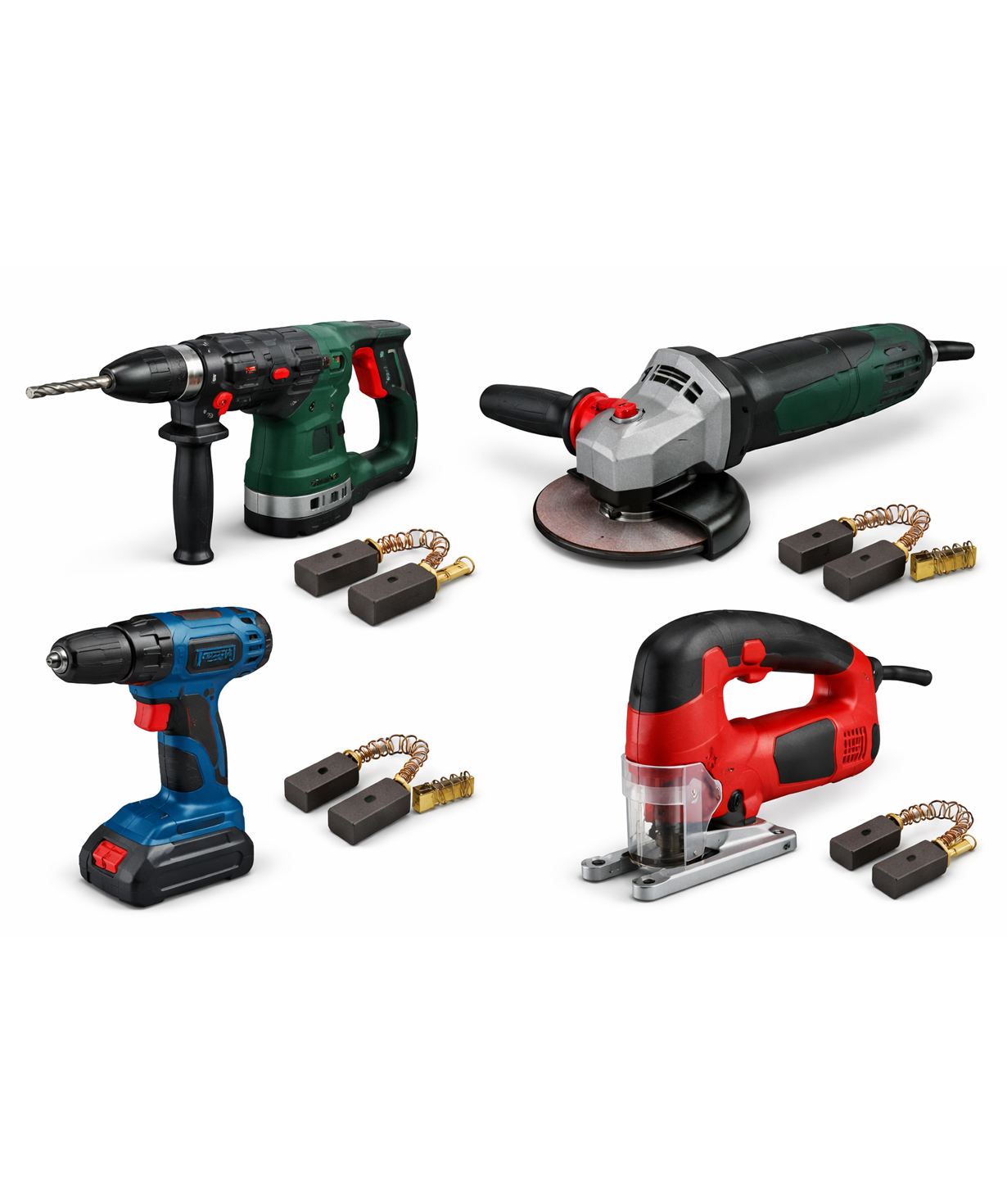 Replacement of power tool carbon brushes