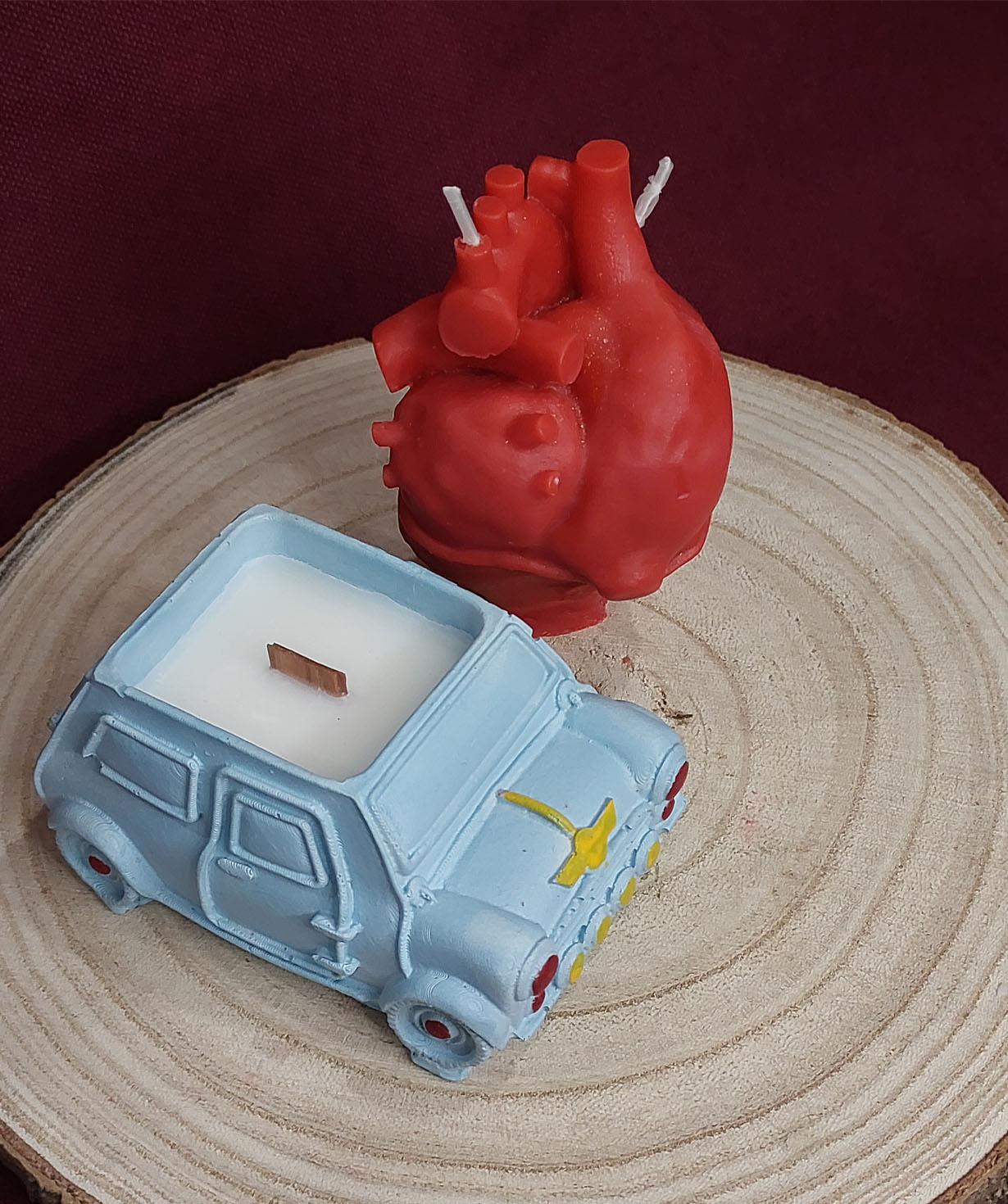 Набор свечей «Blue Moon» Машина моей мечты + Сердце, ароматизированные, №1