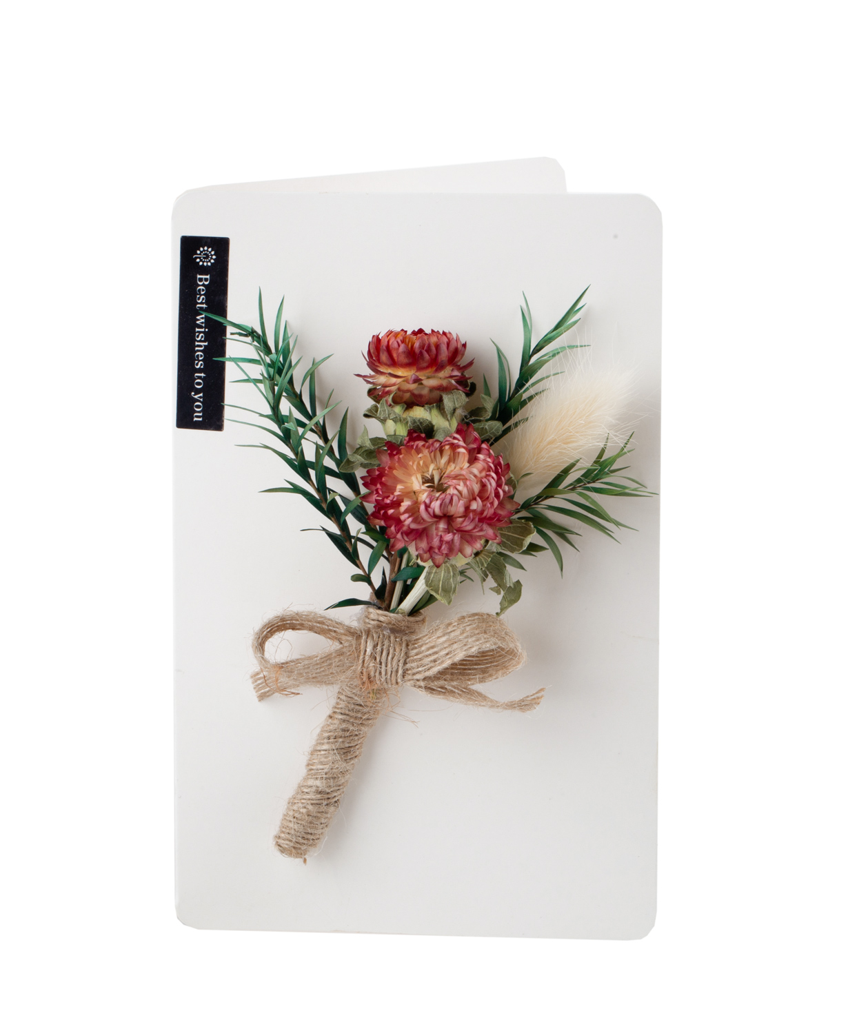 Postcard `EM Flowers` with long-lasting natural flowers