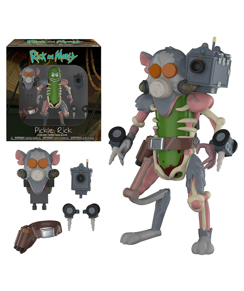Ֆիգուրկա «Rick and Morty» Pickle Rick in a Rat Costume, 15 սմ