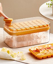 Ice mold ''Taobao'' 64 compartments, orange
