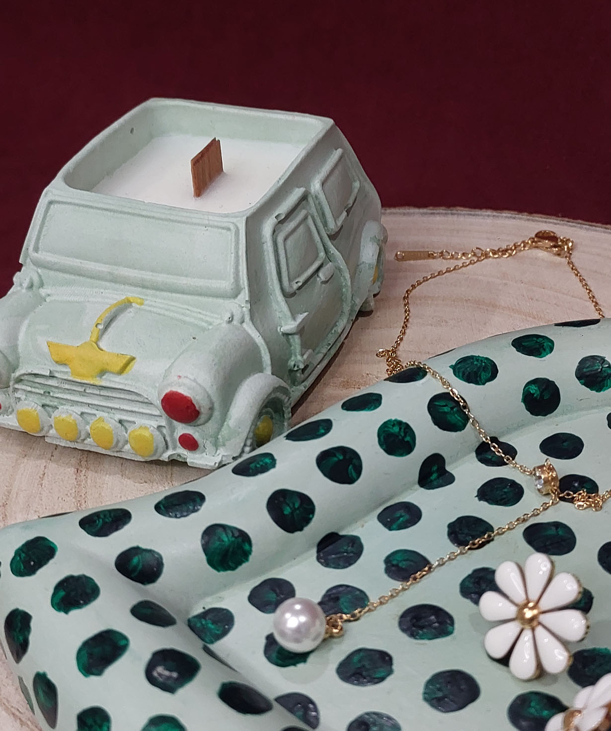 Подарочный набор «Blue Moon» свеча + подставка, ароматизированная