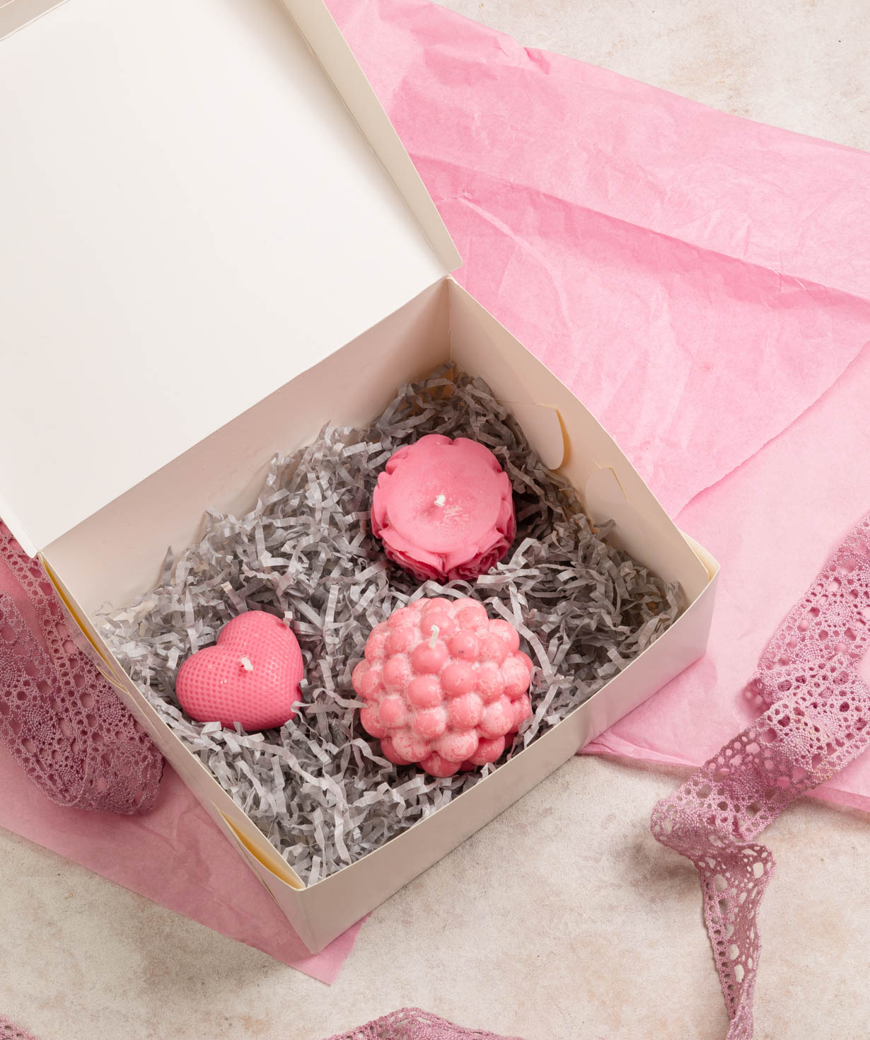 Candle set «Pink Collection»