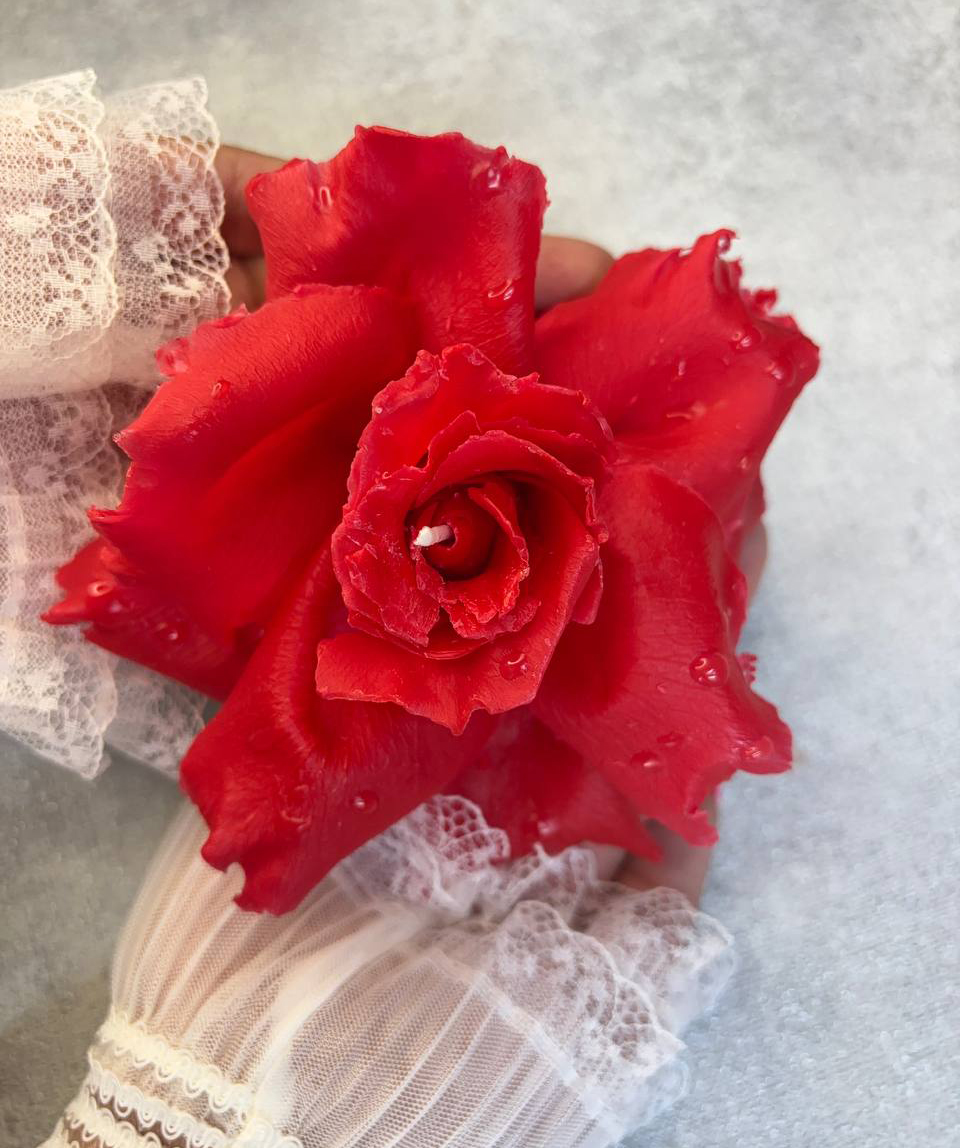 Candle «Light Your Home» Red Rose №3034