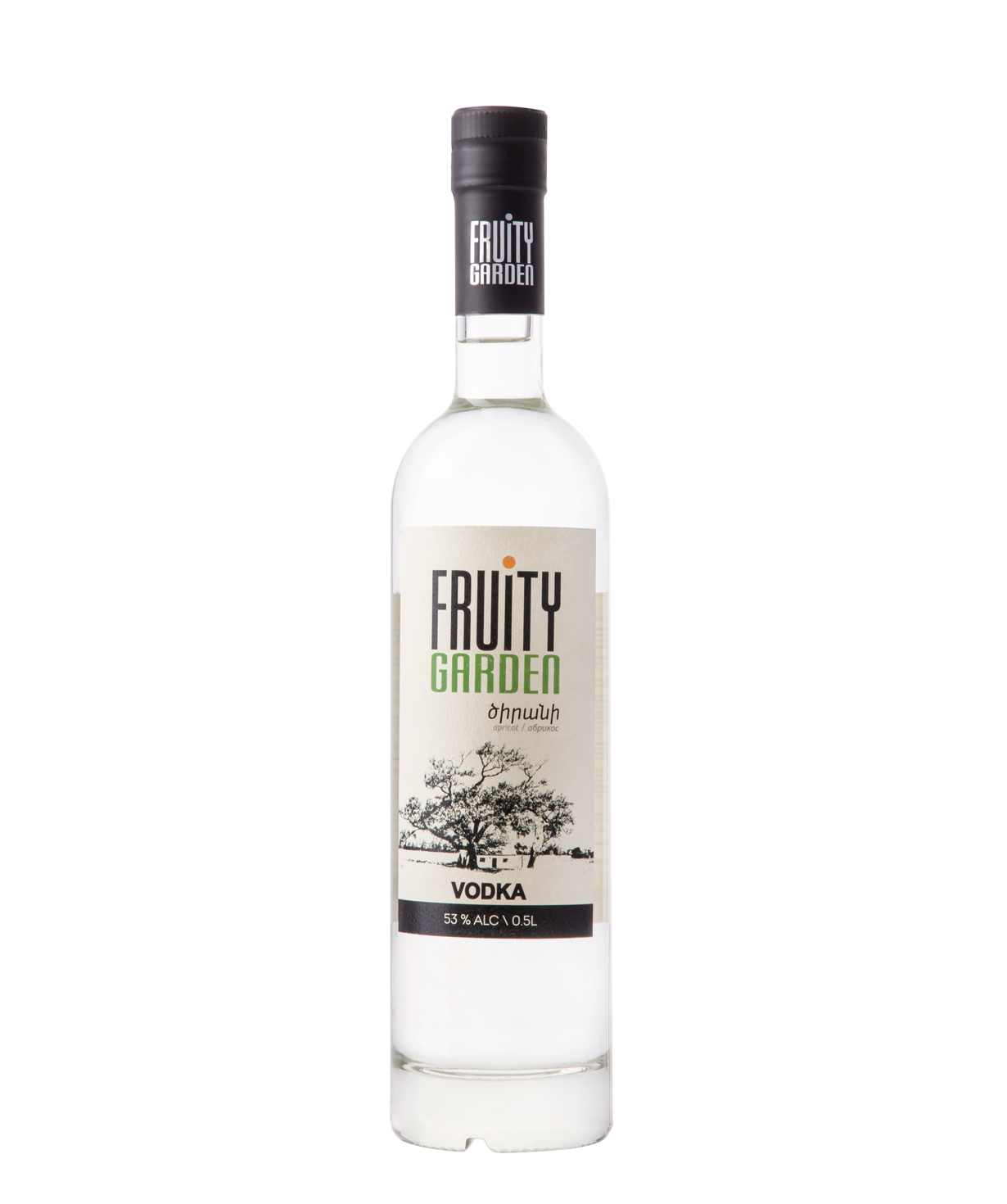 Vodka `Fruity Garden` apricot 500 ml