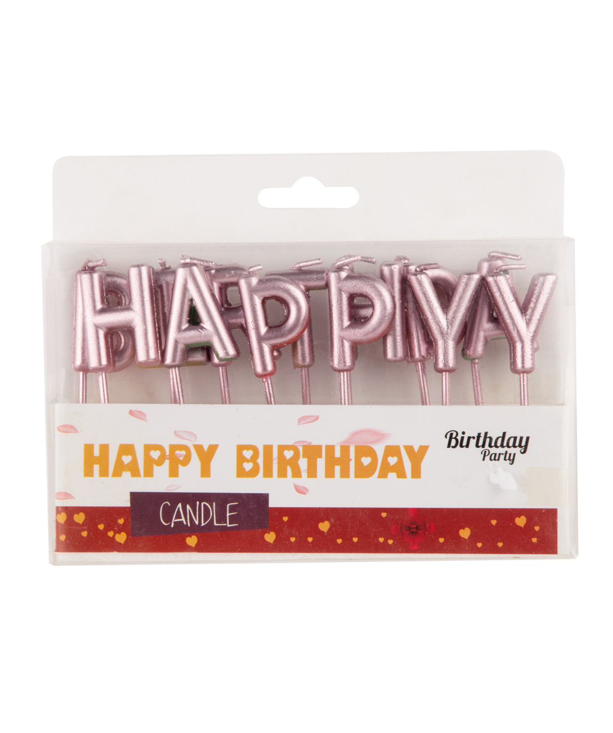 Candle `Happy Birthday`  multicolored