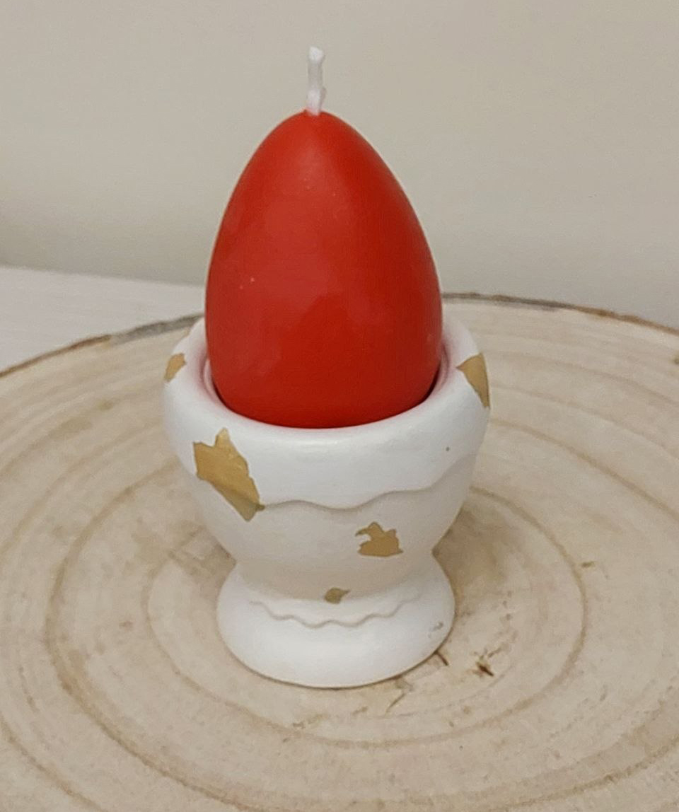 Подарочный набор «Blue Moon» Пасха, свеча Яйцо + подставка, без аромата