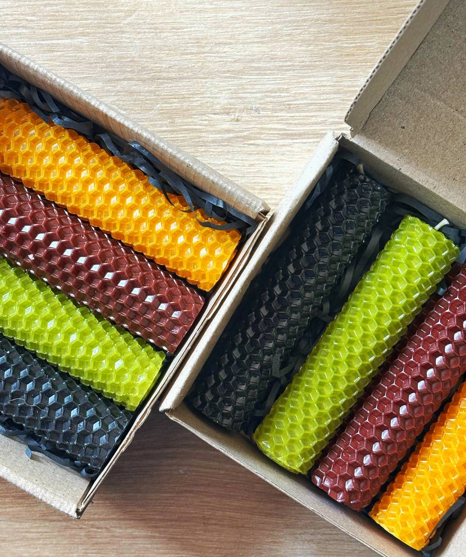 Set «Light Your Home» beeswax candles №3017 4 pcs