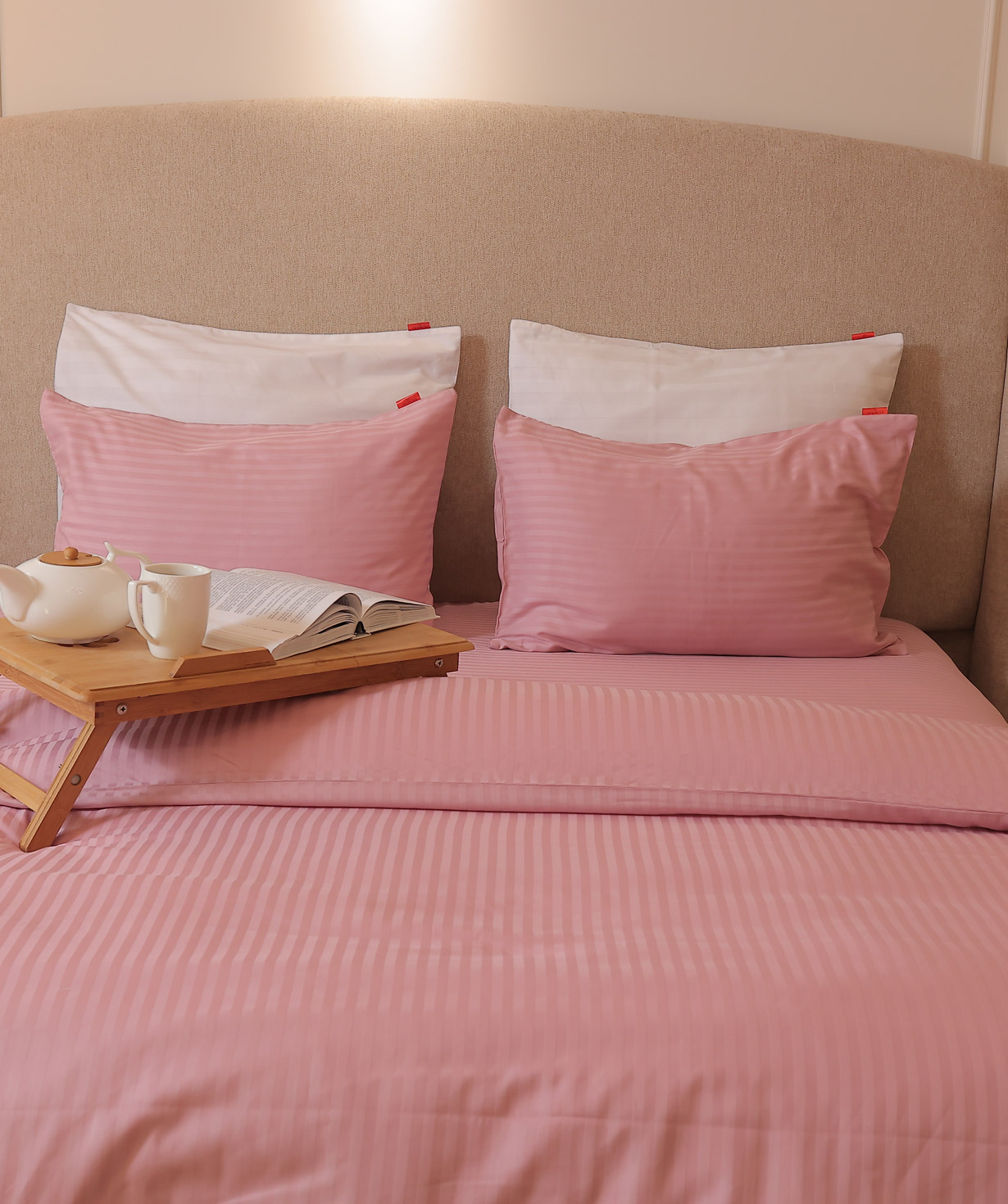 Bedding set «Jasmine Home» family, pink