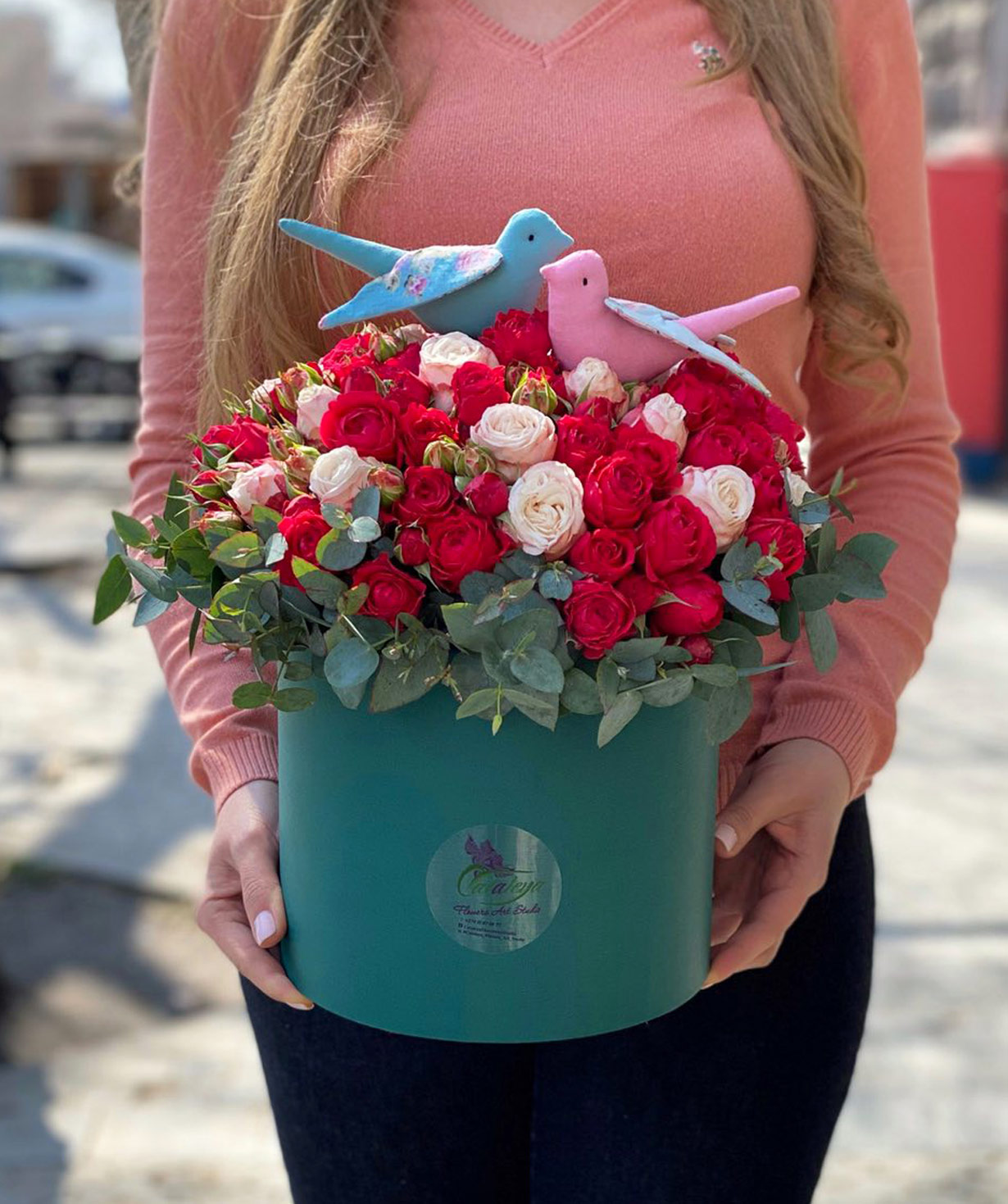 Композиция `Балашов` из кустовых роз