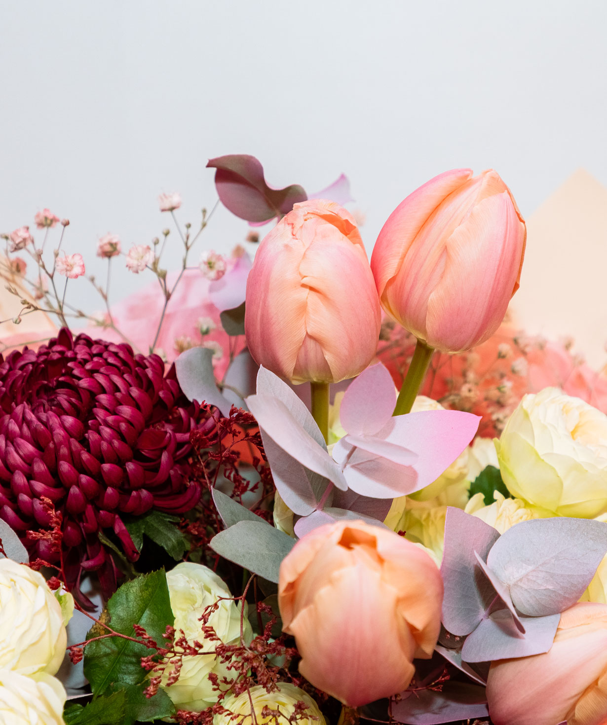 Ծաղկեփունջ «Floriani» վարդերով և կակաչներով №3