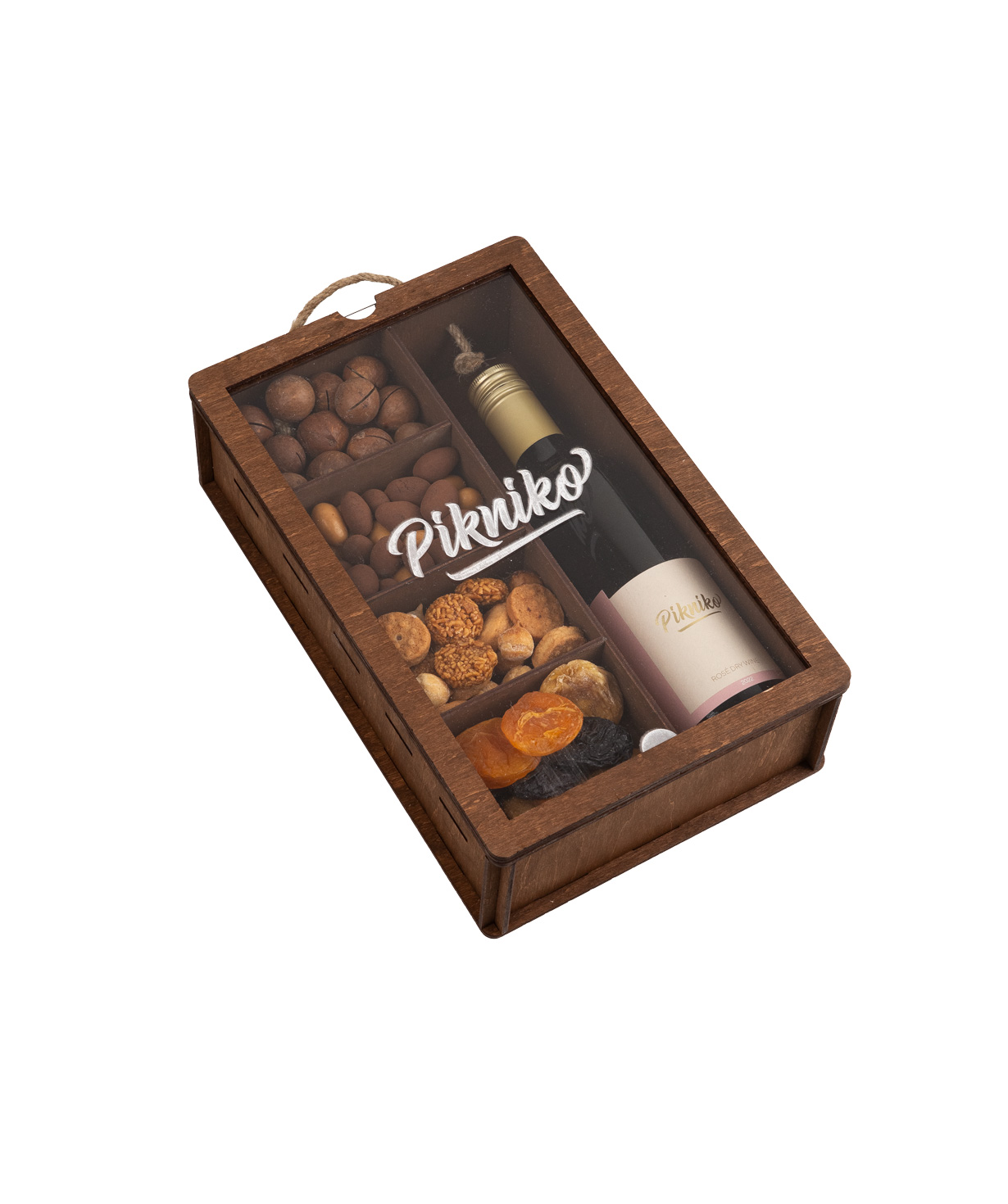 Gift box «Pikniko» with wine and sweets