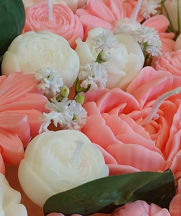 Candle bouquet «Blue Moon» Last Bell, scented