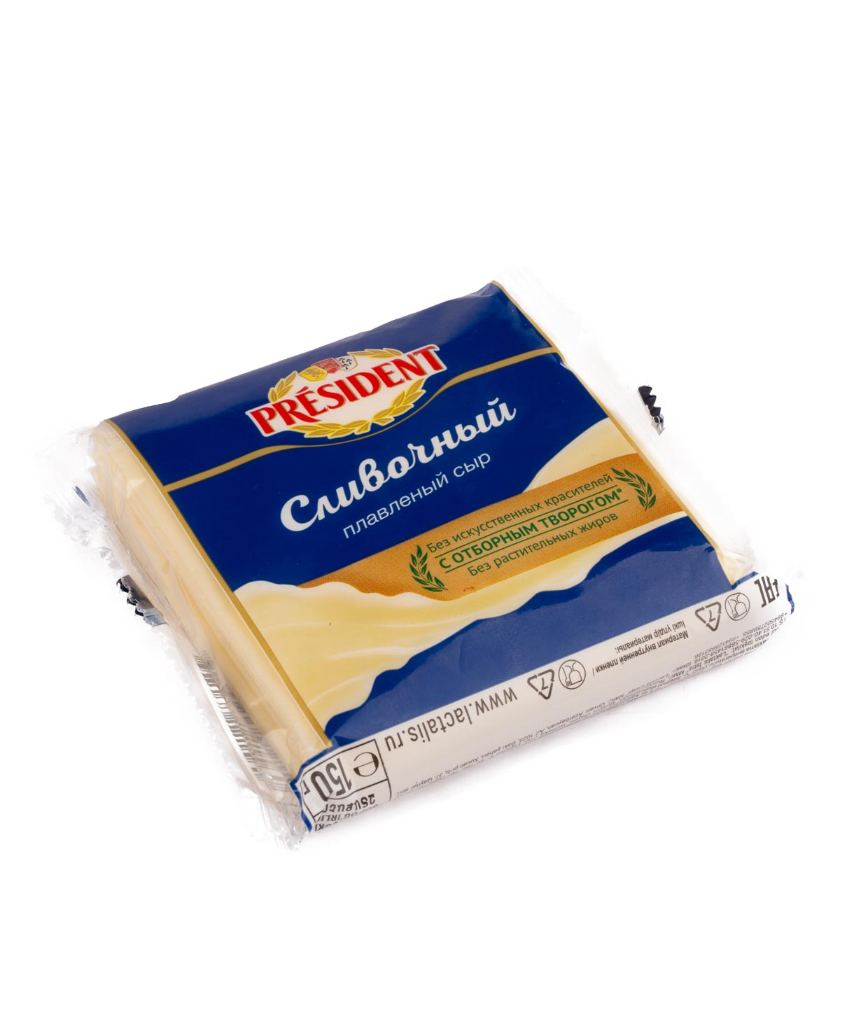 Melted cheese `President` cream 150 g